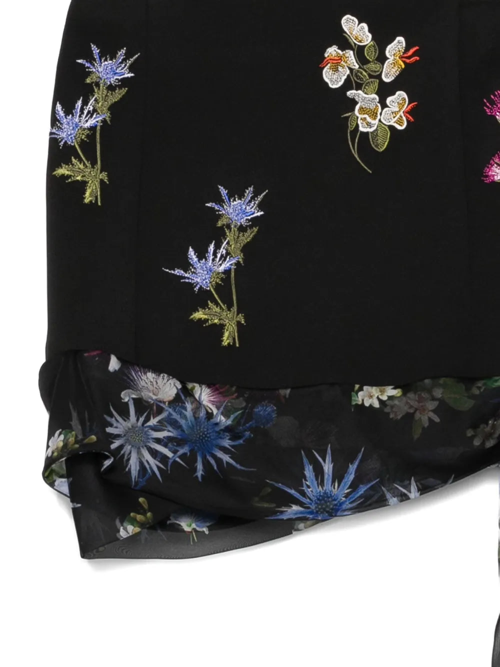 Floral-embroidery Skirt