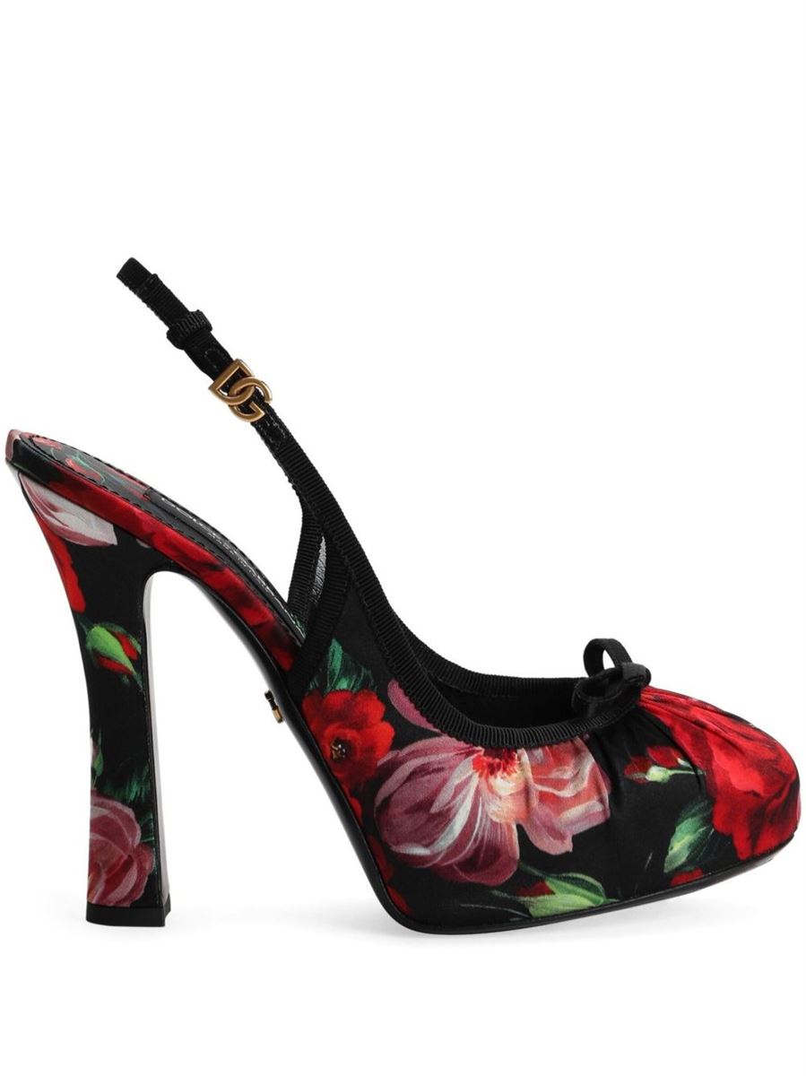 FLORAL-PRINT PUMPS-DOLCE & GABBANA-Verso