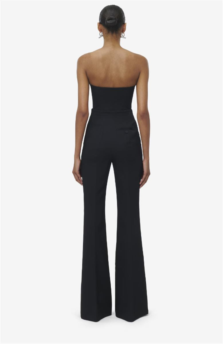 FOLD OVER WAIST TAILORED TROUSERS IN BLACK - A. MCQUEEN - Verso