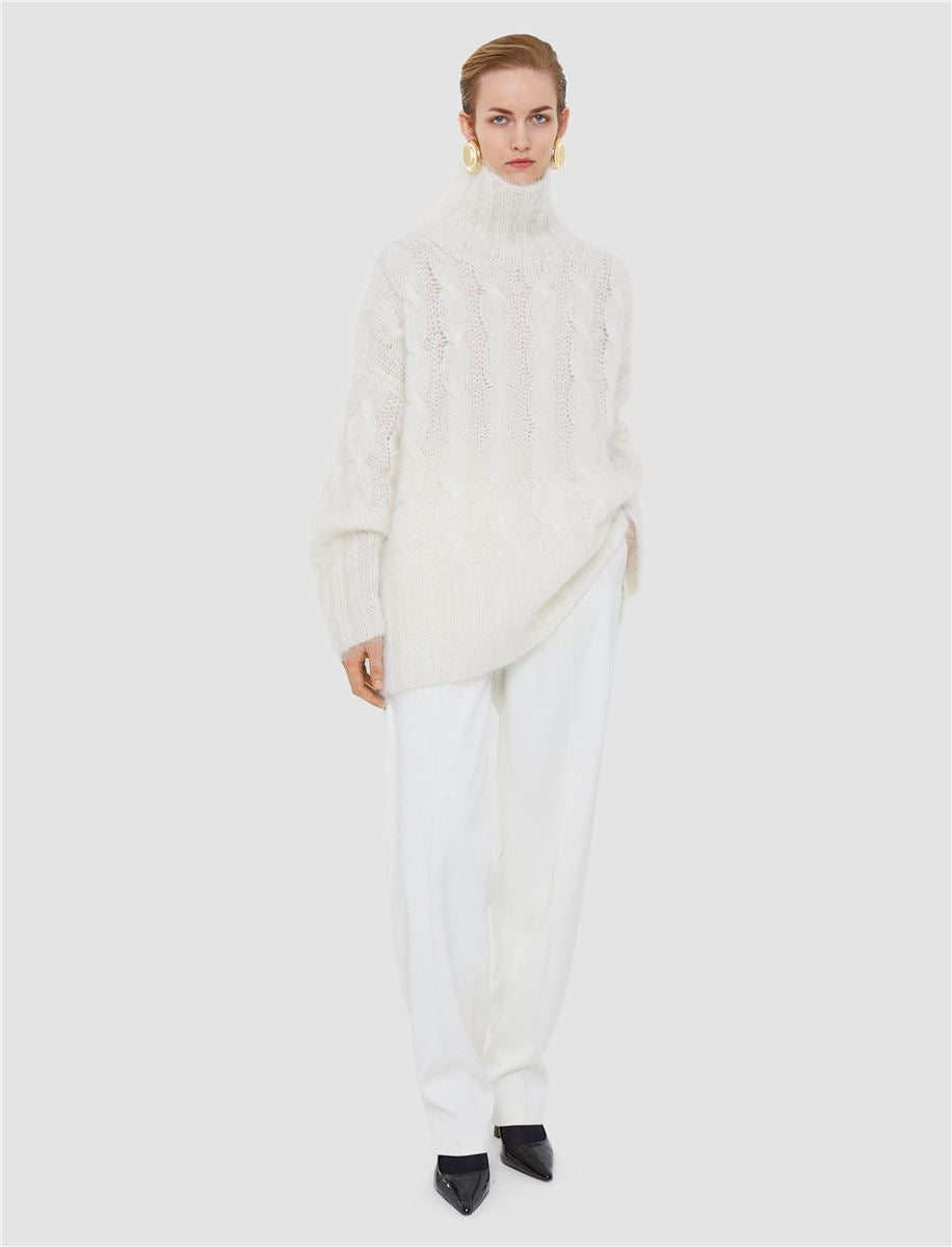 Fortin hand knitted cable mohair jumper-JOSEPH-Verso