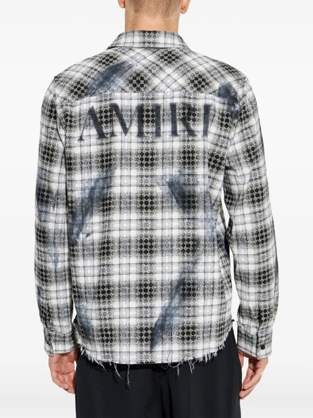Frayed checked shirt