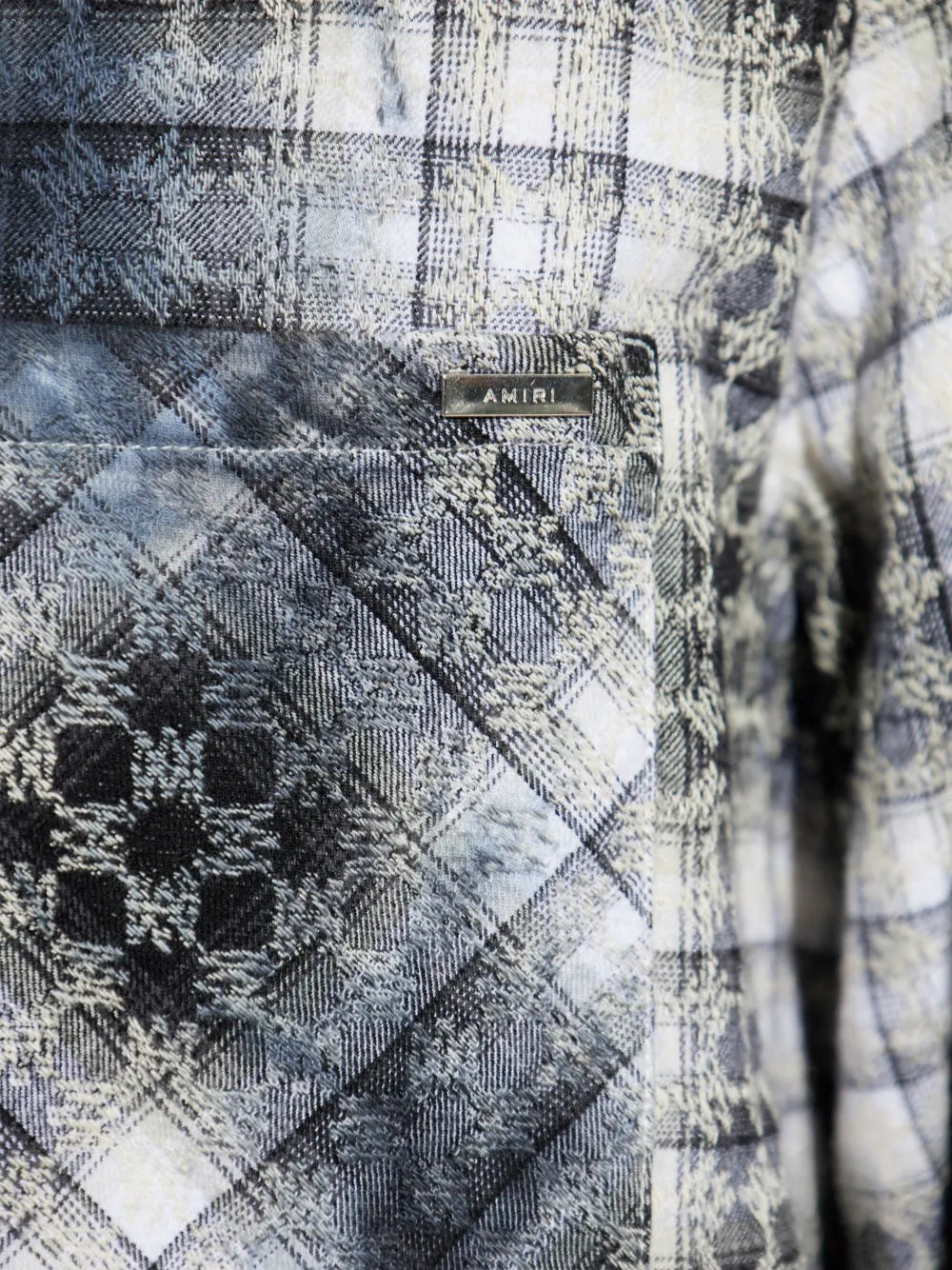 Frayed checked shirt