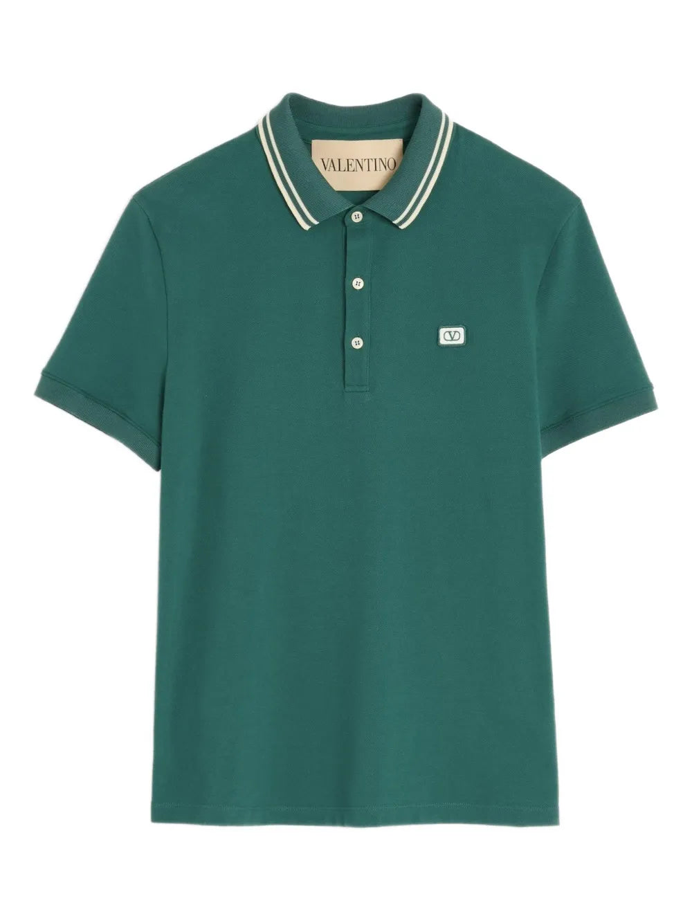 Garavani contrast collar polo shirt-VALENTINO-Verso