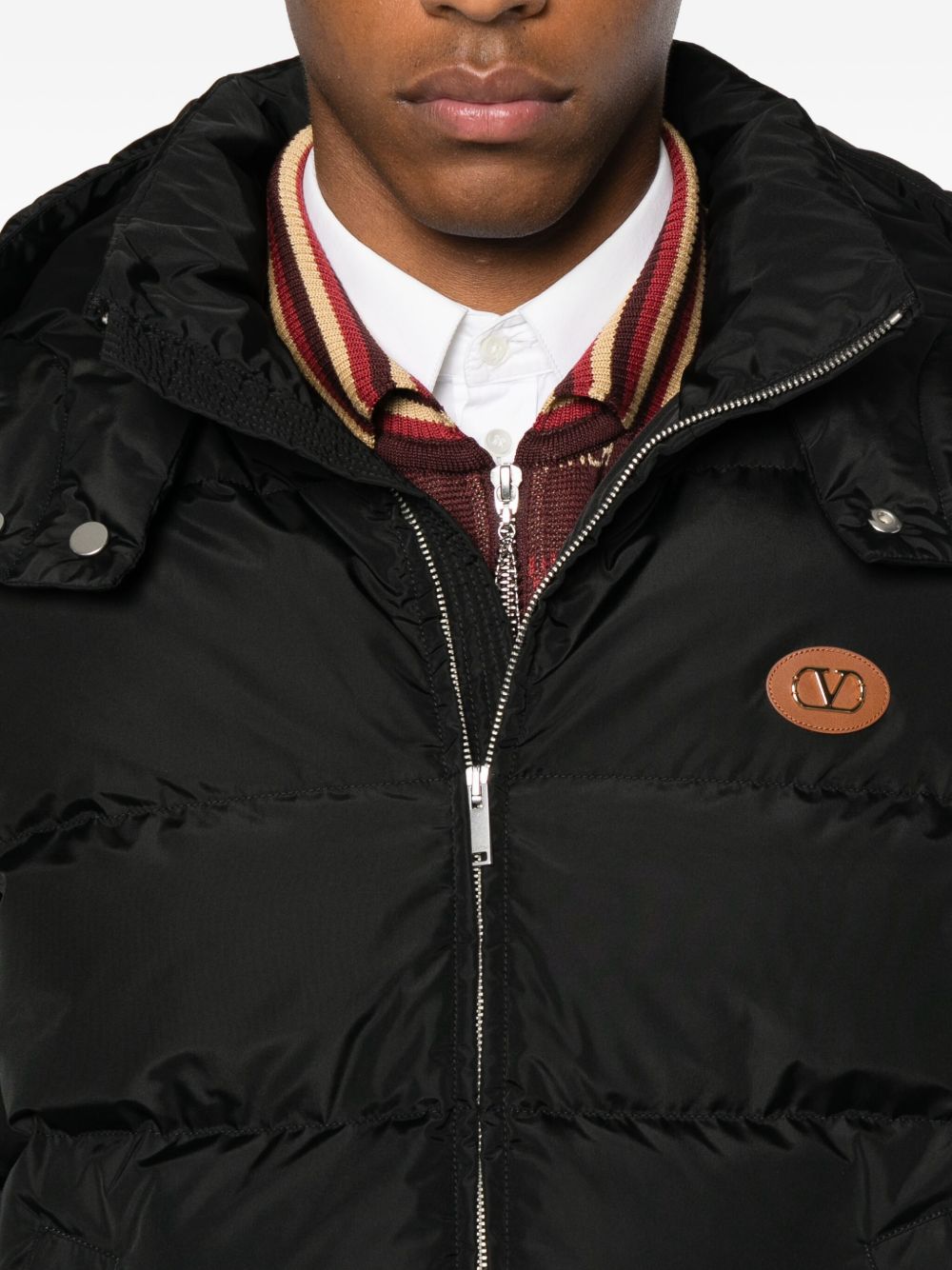 Garavani quilted hooded jacket-VALENTINO-Verso