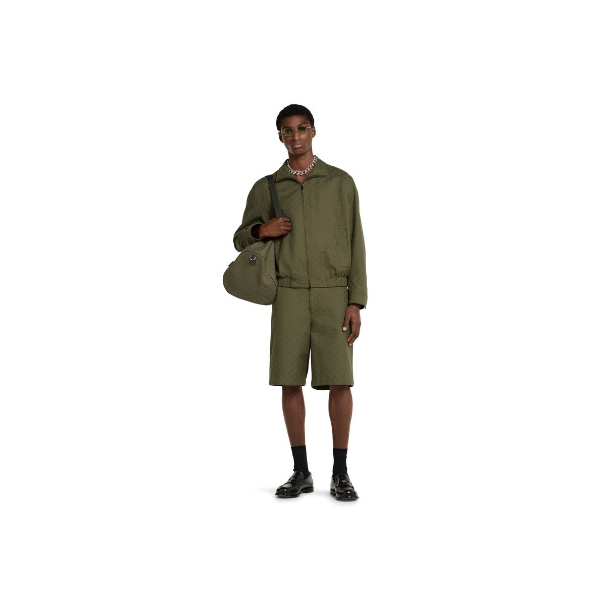 GG CANVAS SHORTS-GUCCI-Verso