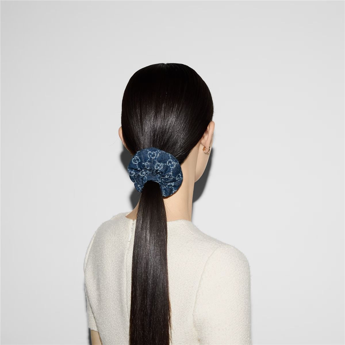 GG Denim Scrunchie-GUCCI-Verso