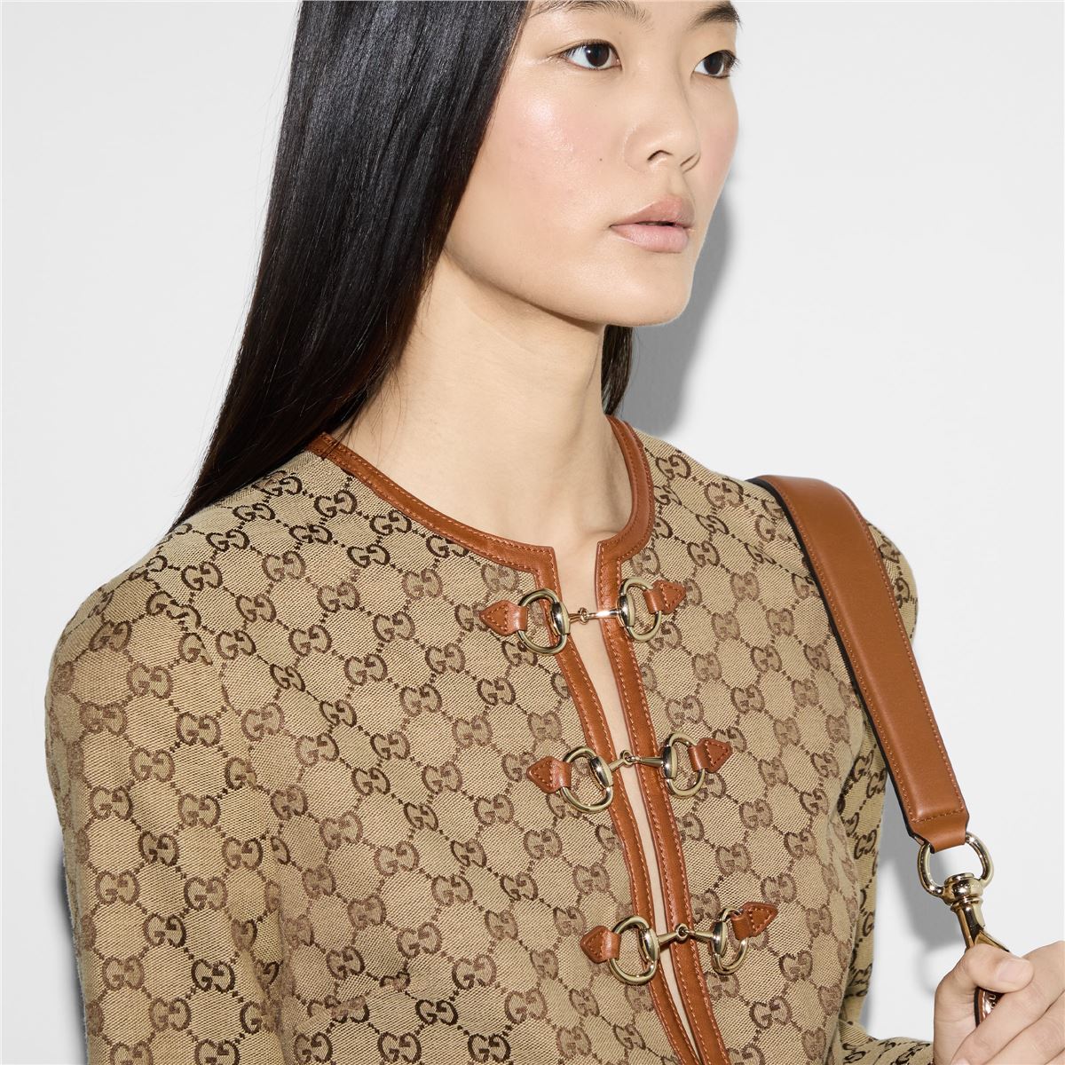 GG FABRIC DRESS WITH MORSETTO DETAIL - GUCCI - Verso