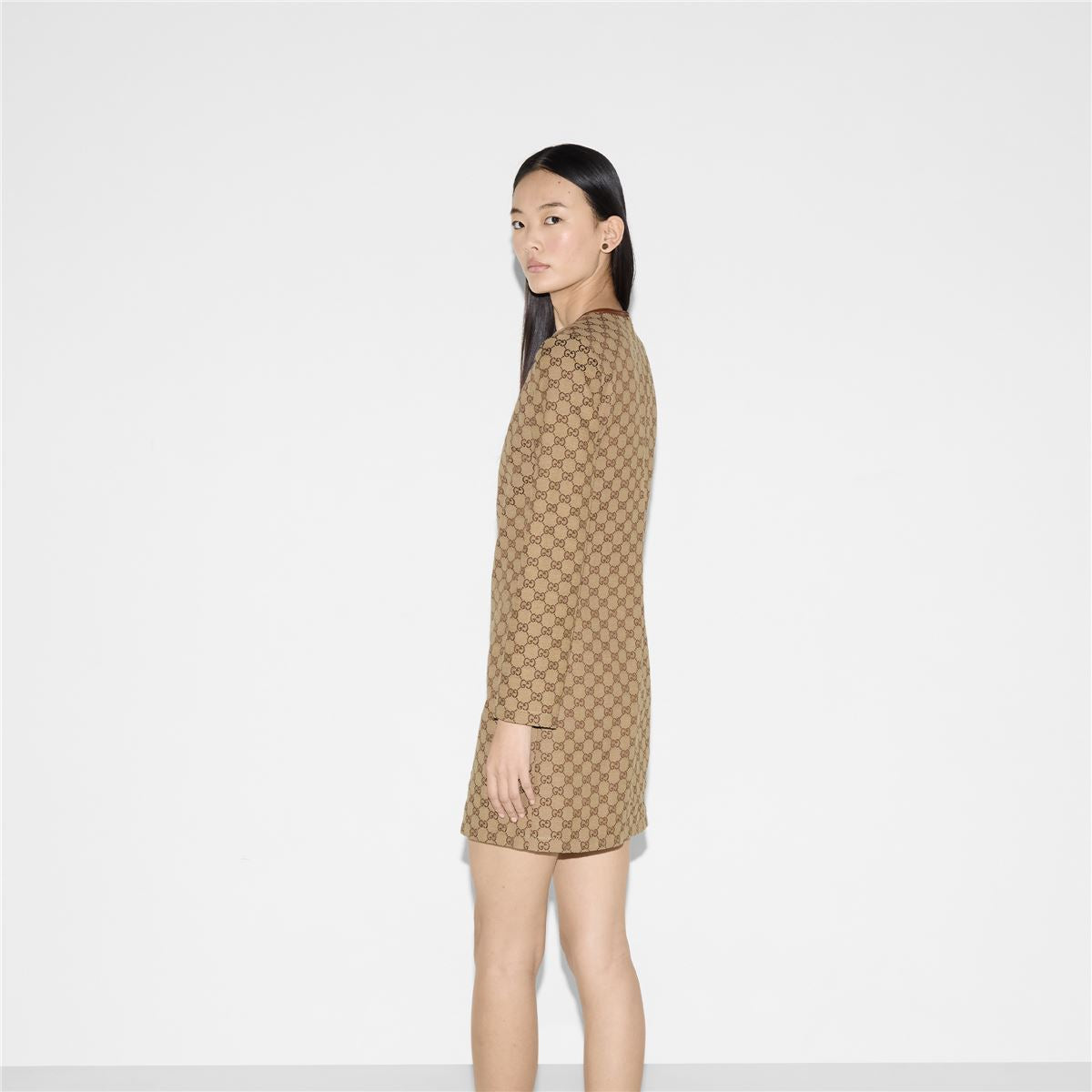 GG FABRIC DRESS WITH MORSETTO DETAIL - GUCCI - Verso