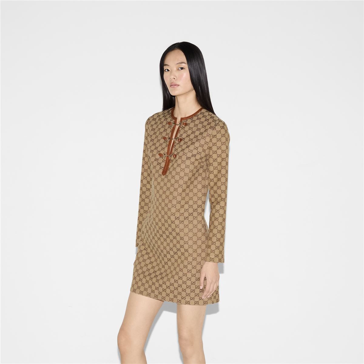 GG FABRIC DRESS WITH MORSETTO DETAIL - GUCCI - Verso