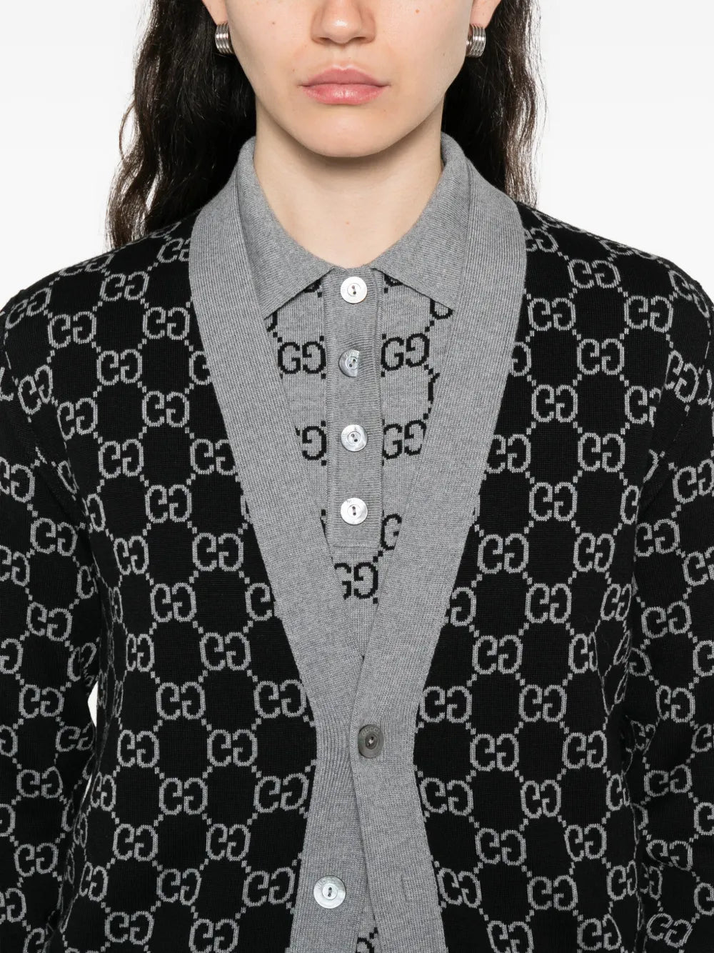 GG-monogram Cardigan-GUCCI-Verso