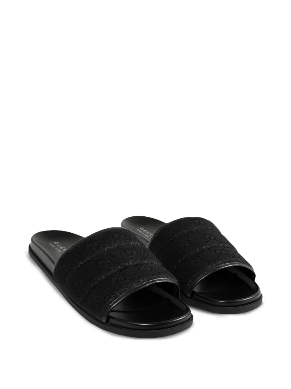 Gg-pattern padded slide sandals-GUCCI-Verso