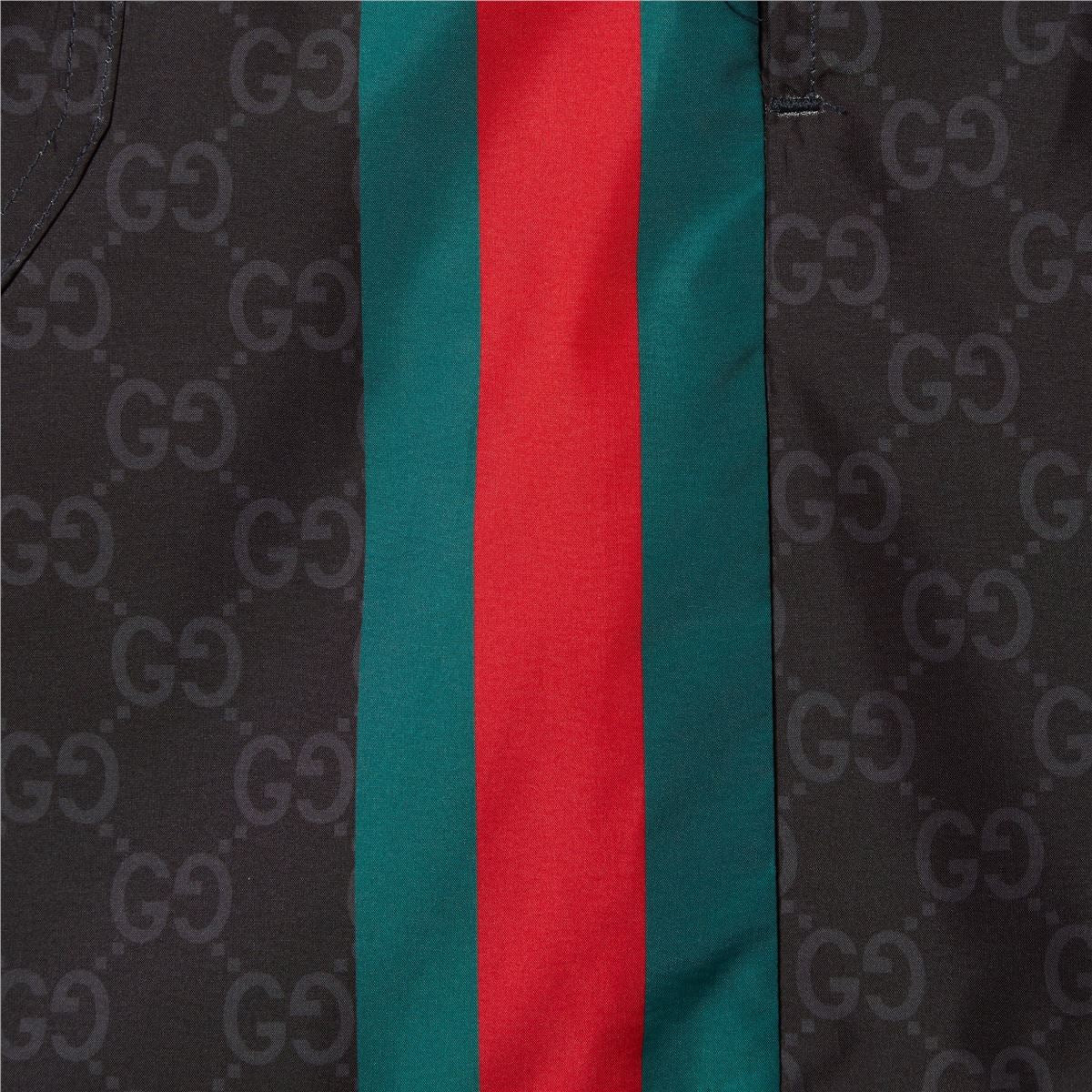Gg print nylon swim shorts-GUCCI-Verso