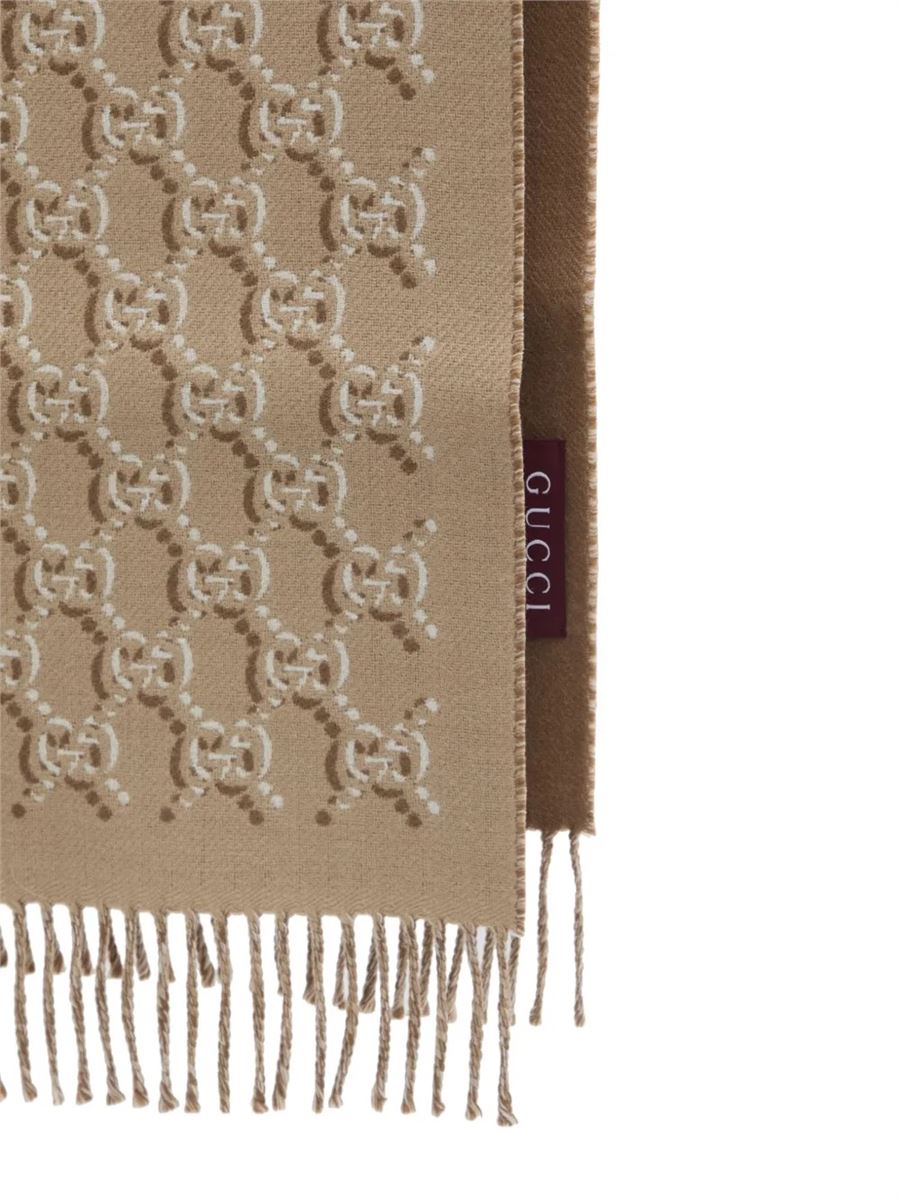 Gg shadow wool scarf