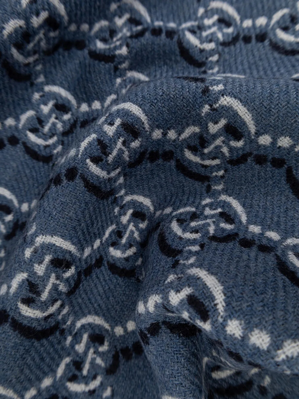 Gg shadow wool scarf