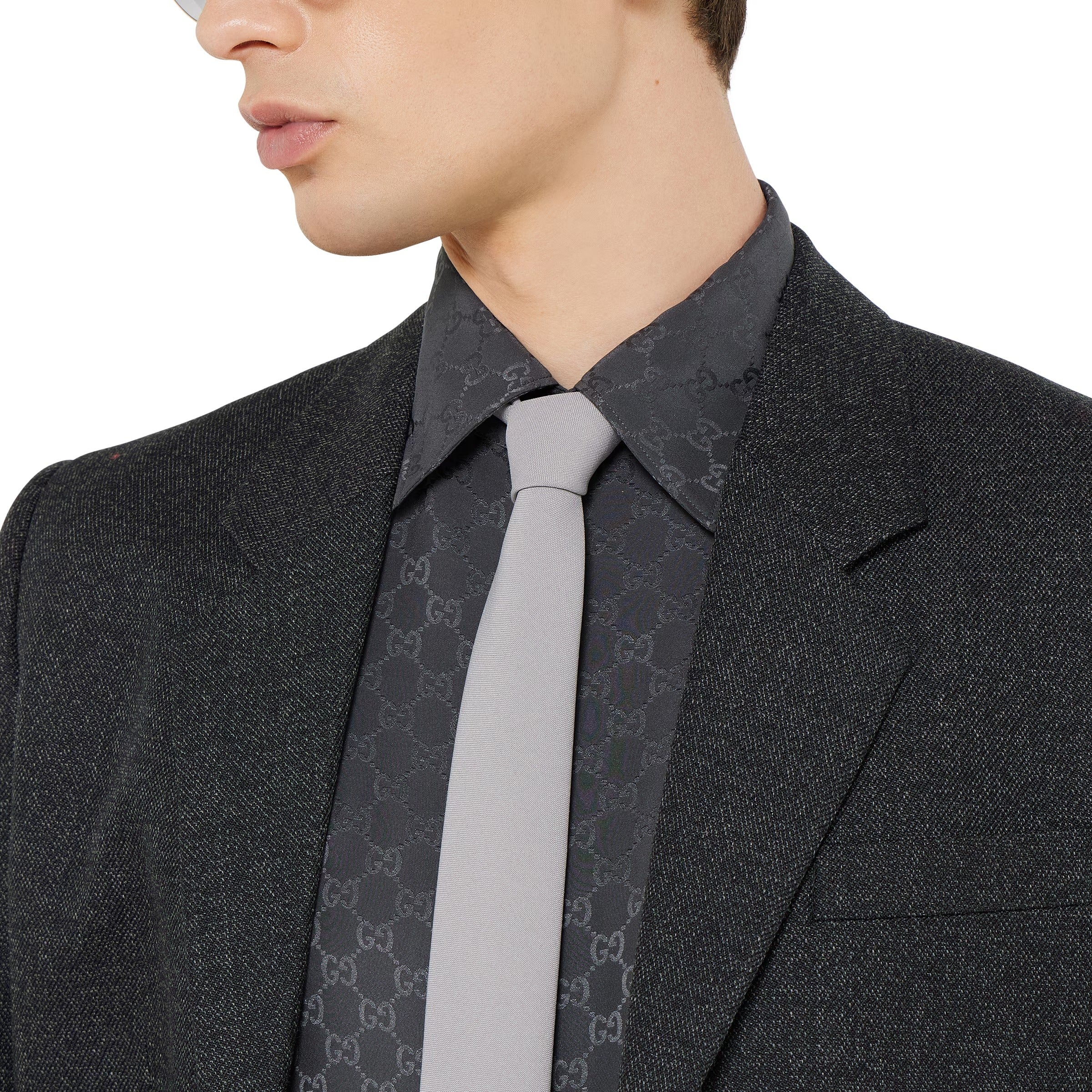 Gg silk jacquard shirt