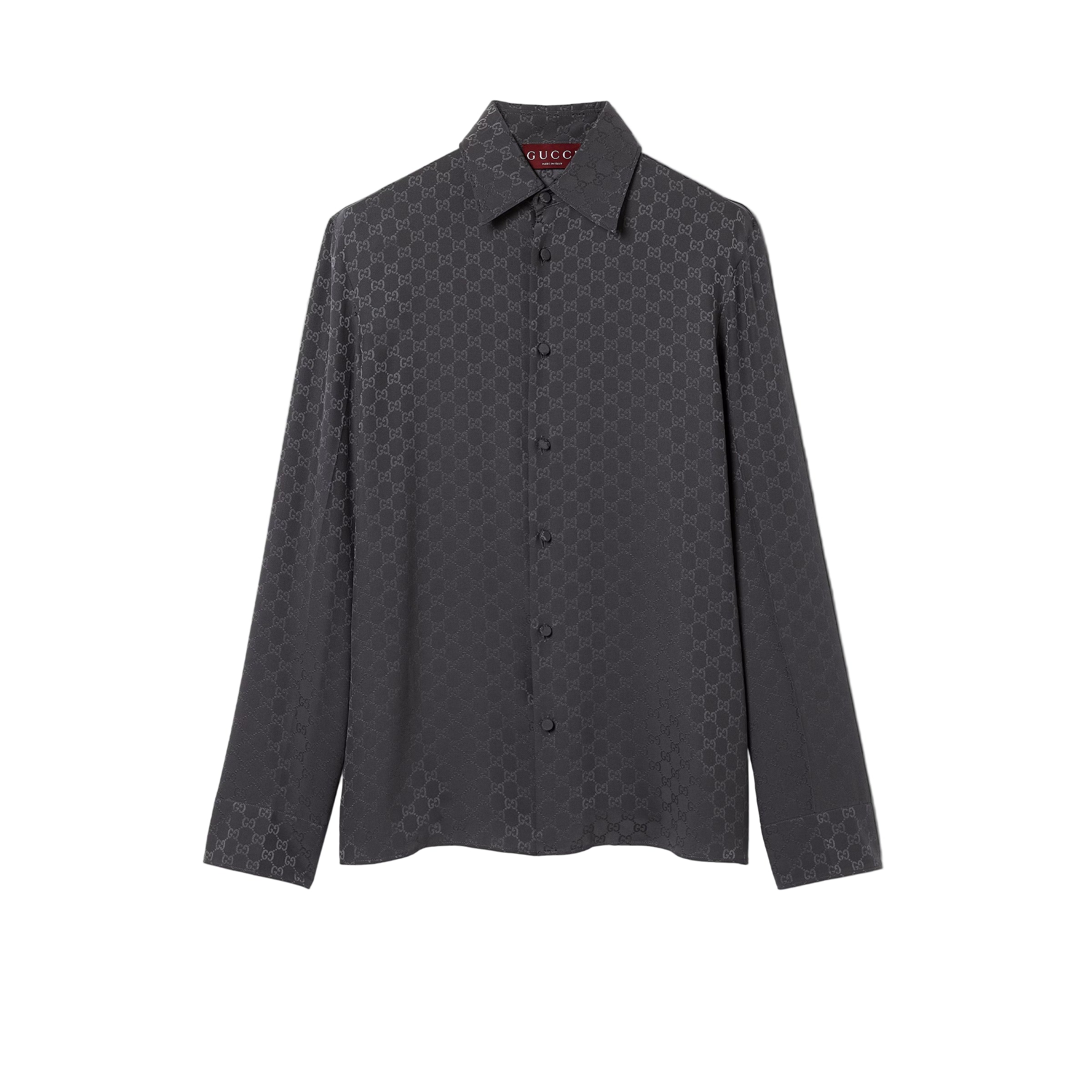 Gg silk jacquard shirt