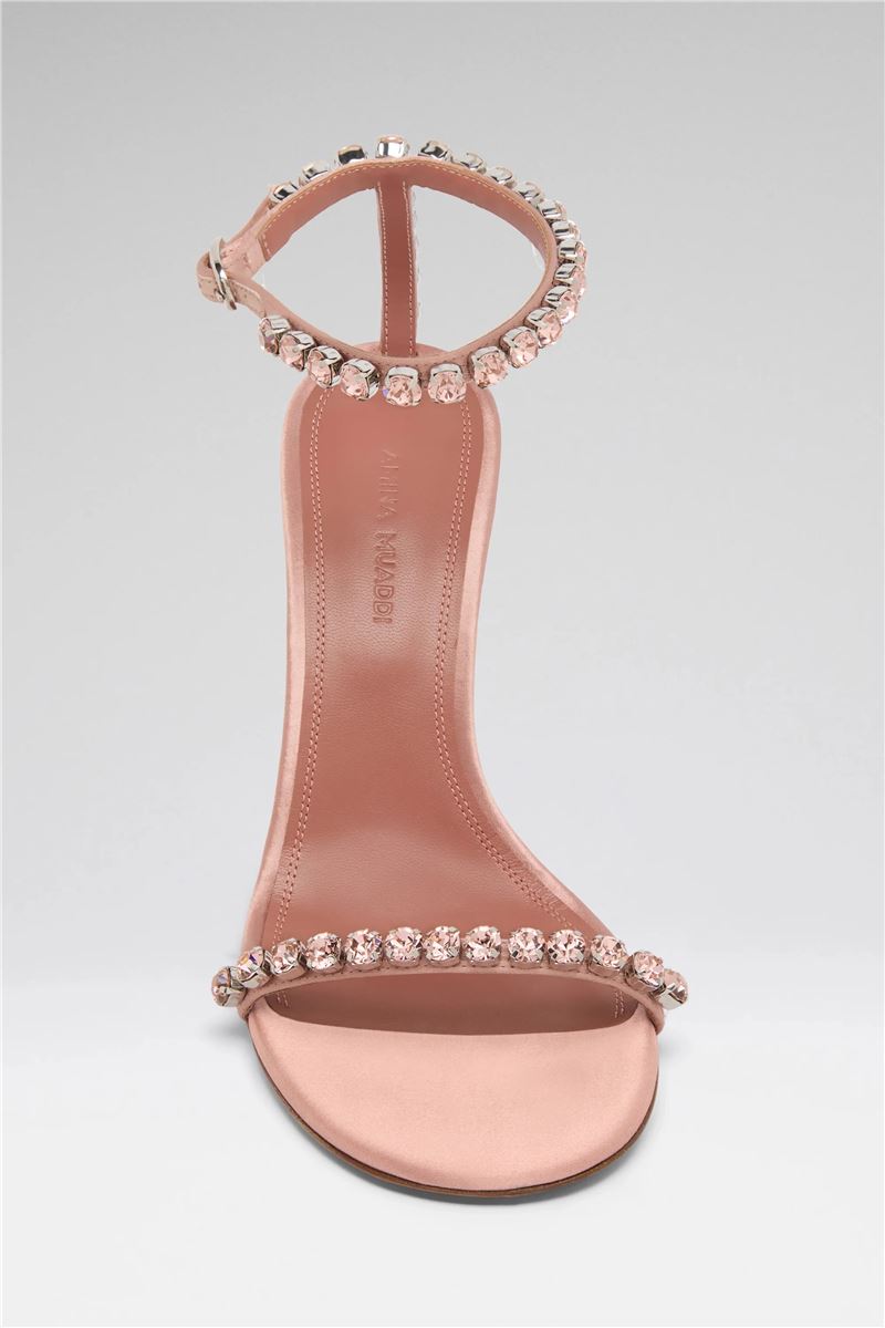 Gigi sandal 95 powder satin and vintage rose crystals-AMINA MUADDI-Verso
