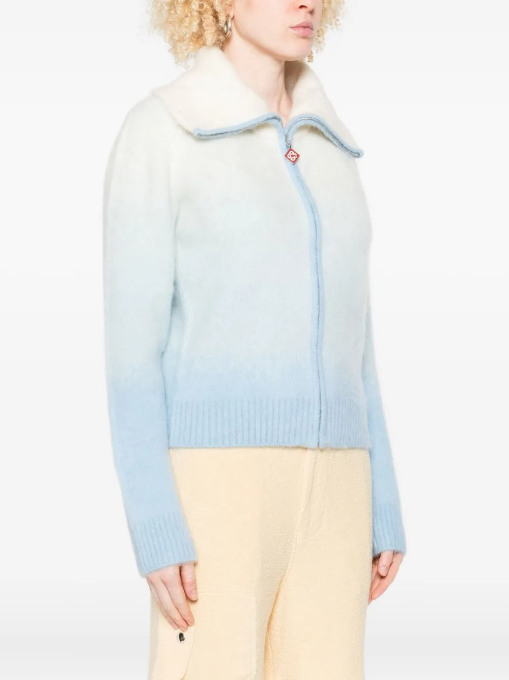 Gradient zip-up cardigan-CASABLANCA-Verso