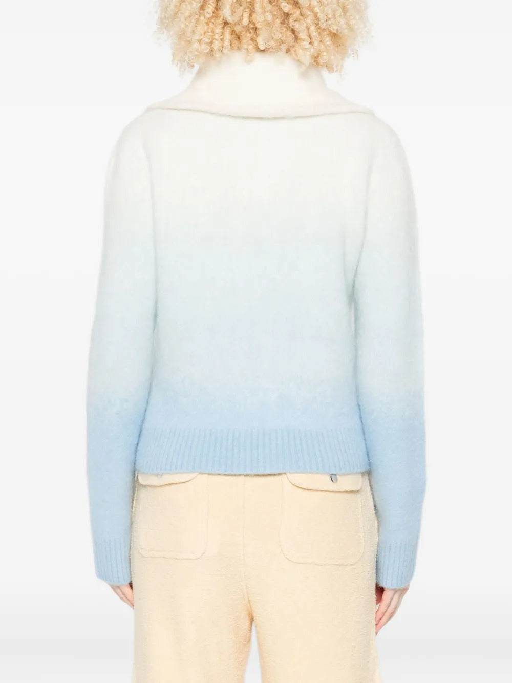 Gradient zip-up cardigan-CASABLANCA-Verso