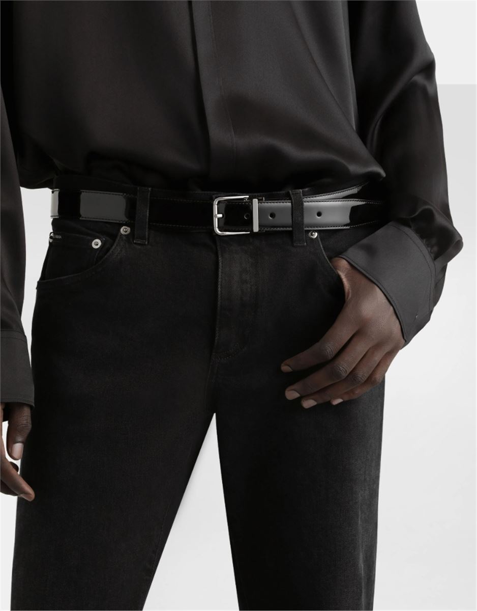 GRAY WASH SLIM-FIT STRETCH JEANS - DOLCE & GABBANA - Verso