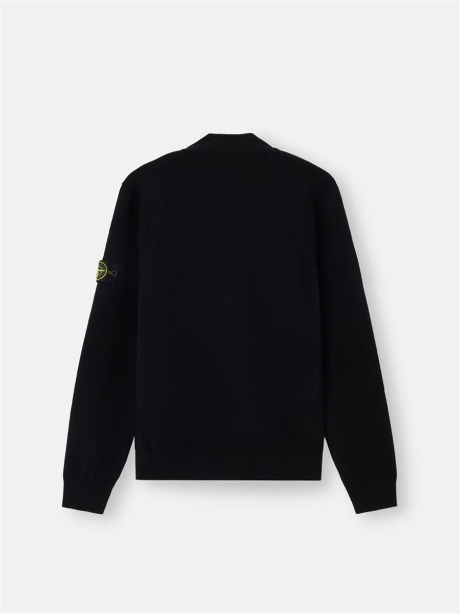 Half-button jumper with reverse stitch details-STONE ISLAND-Verso
