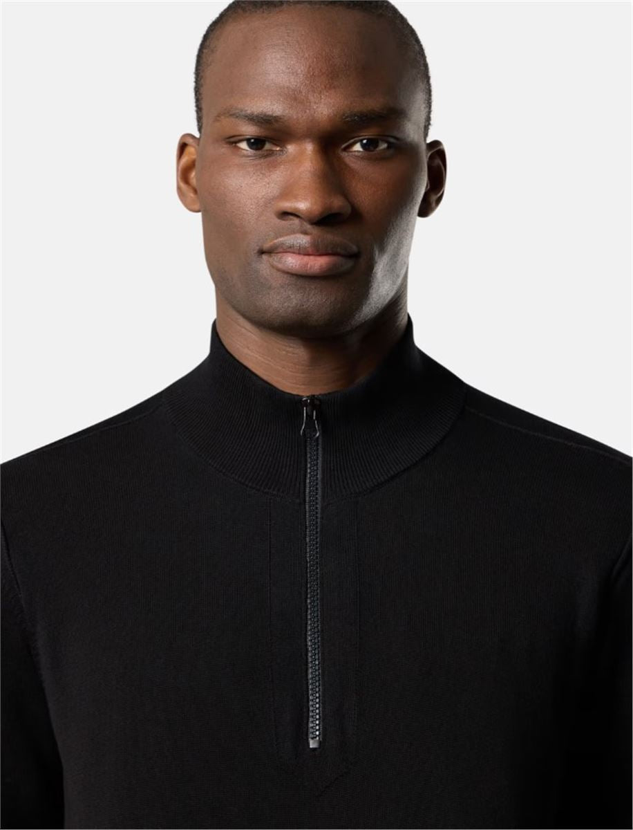 HALF-ZIP JUMPER WITH SMALL ROLL DETAILS-STONE ISLAND-Verso
