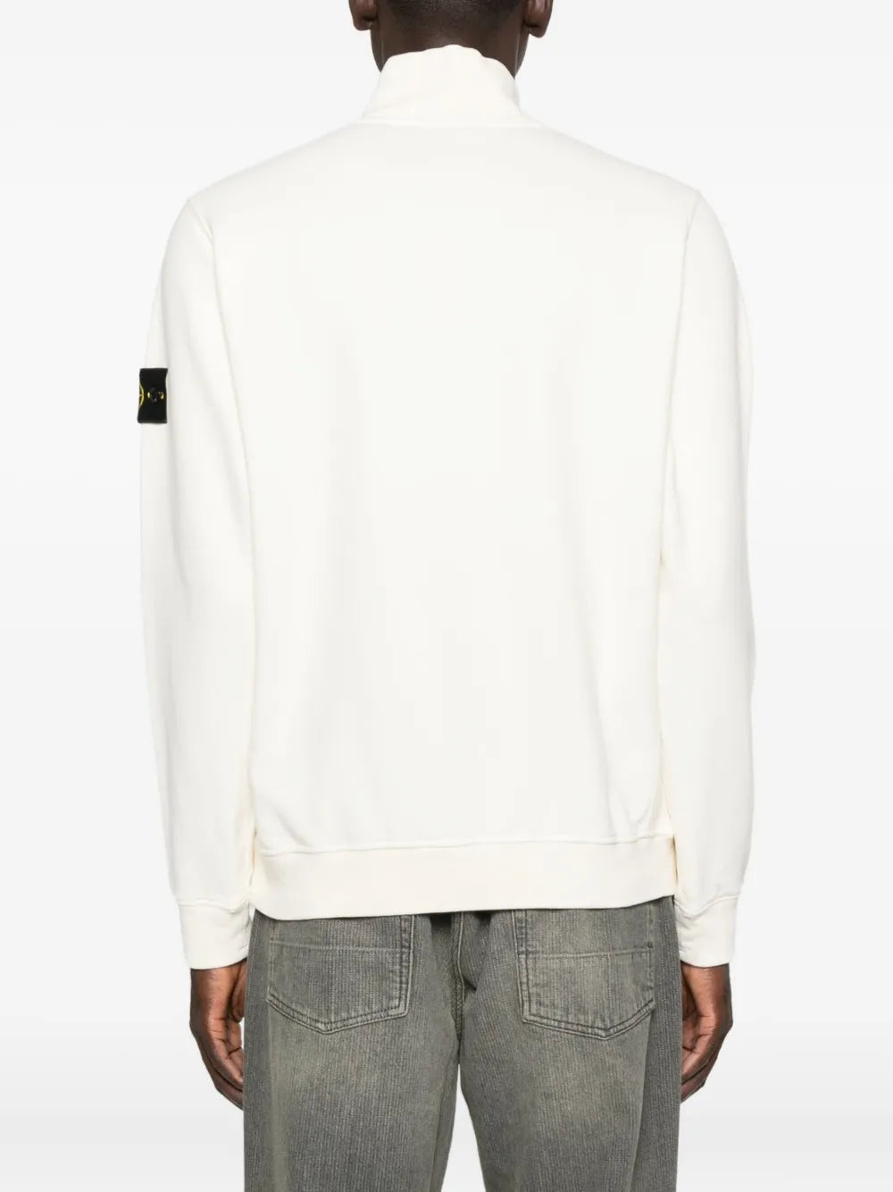 Half-zip Logo-patch Sweatshirt-STONE ISLAND-Verso