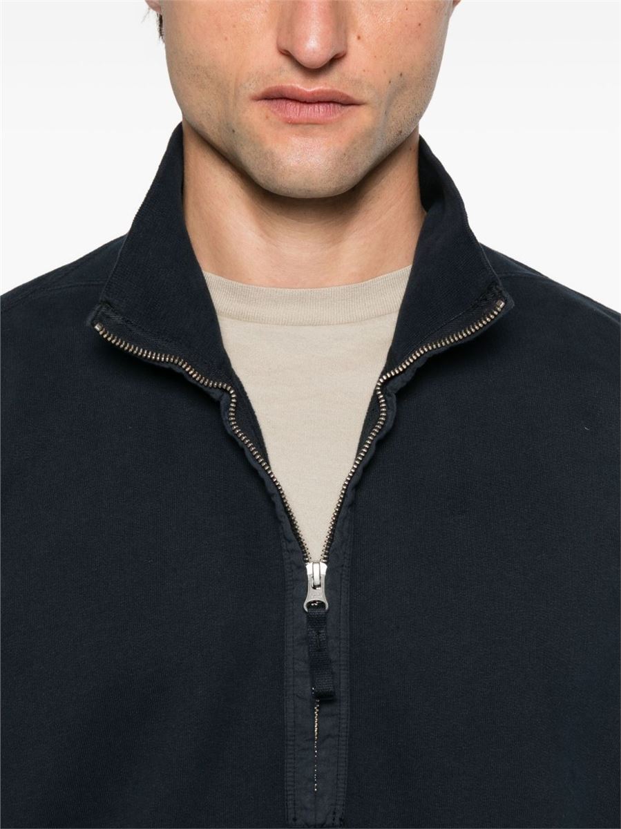 Half-zip logo-patch sweatshirt-STONE ISLAND-Verso