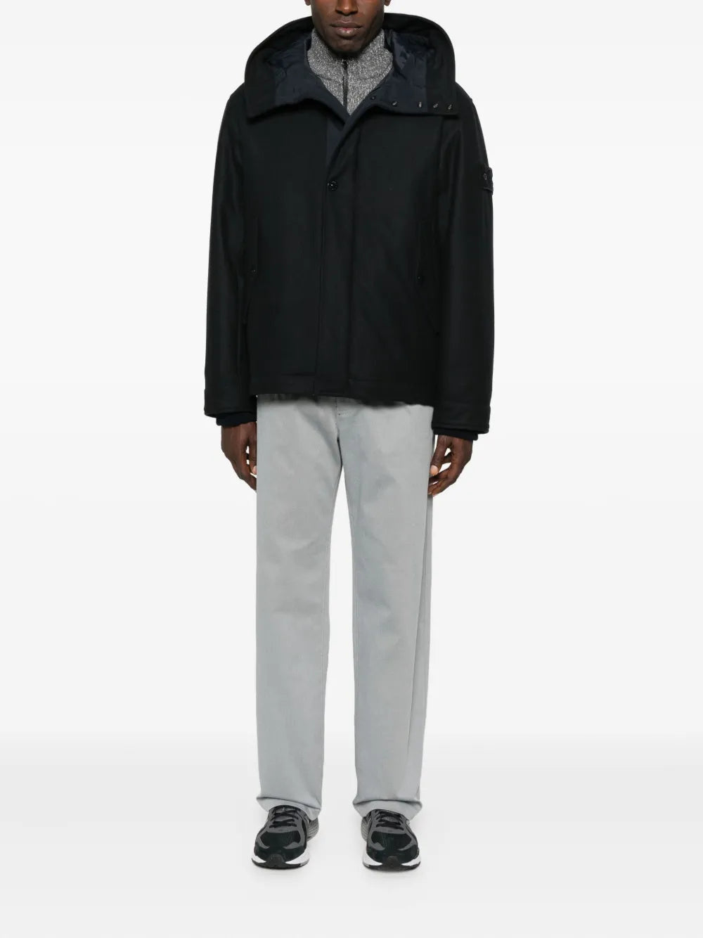 Hooded flap-pocket jacket-STONE ISLAND-Verso