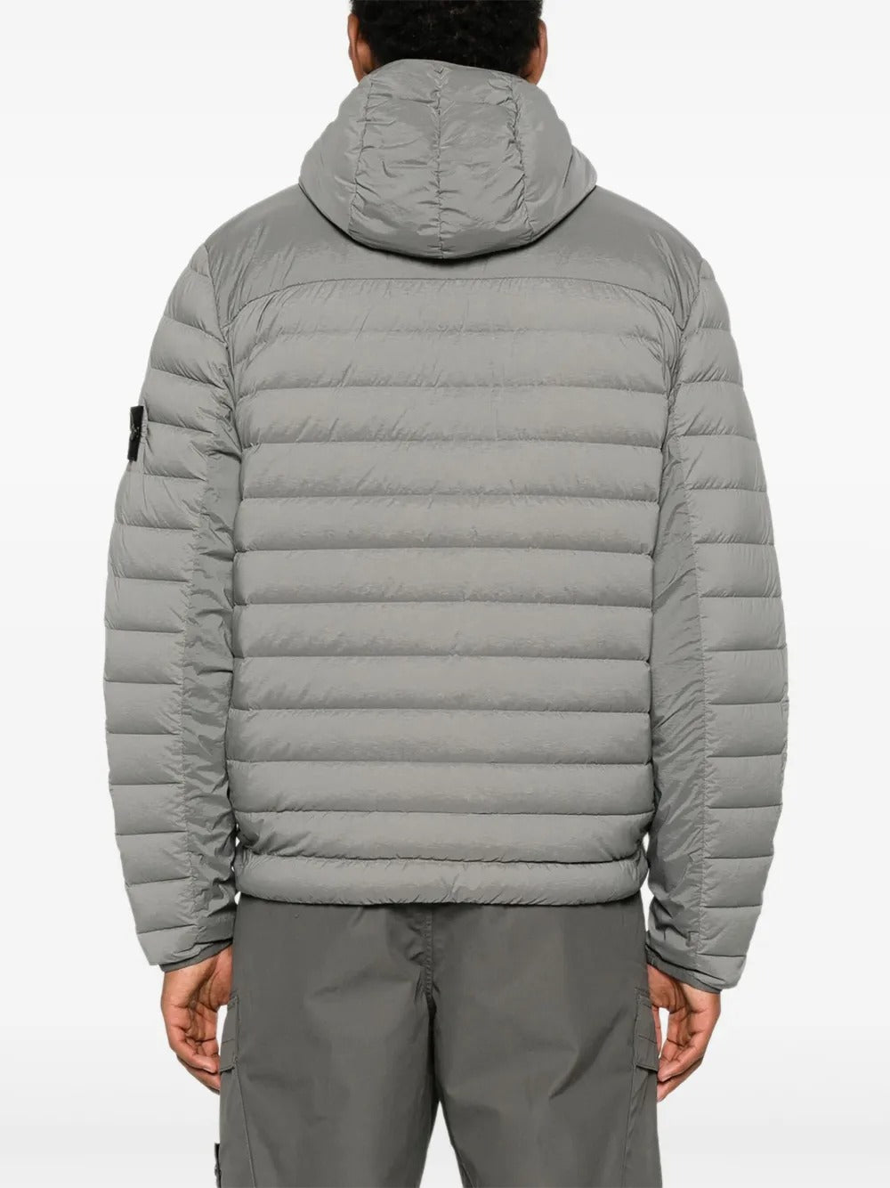 Hooded Quilted Jacket-STONE ISLAND-Verso