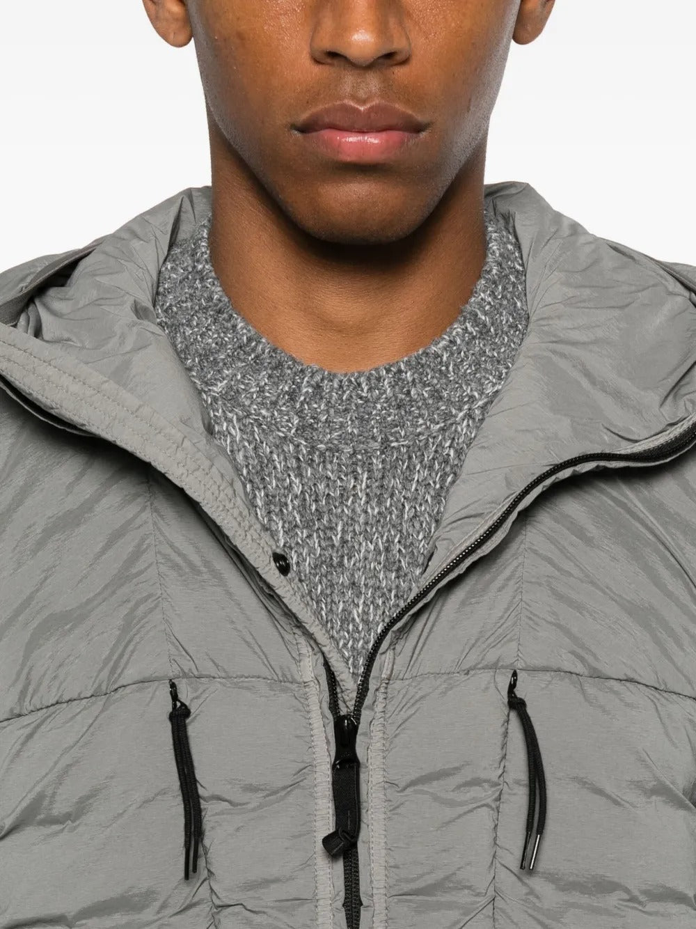 Hooded Quilted Jacket-STONE ISLAND-Verso