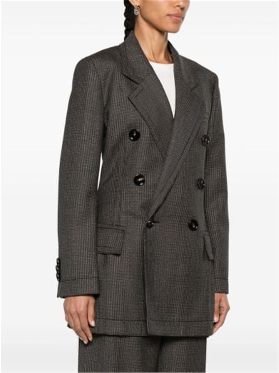 HOUNDSTOOTH WOOL JACKET WITH LABEL -  BOTTEGA VENETA -  Verso