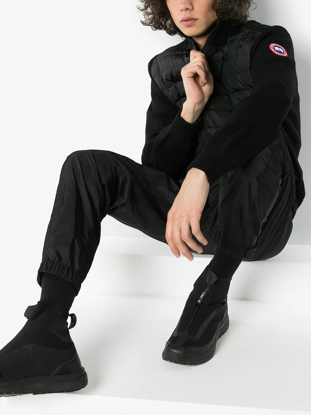 Hybridge wool-panelled padded jacket-CANADA GOOSE-Verso