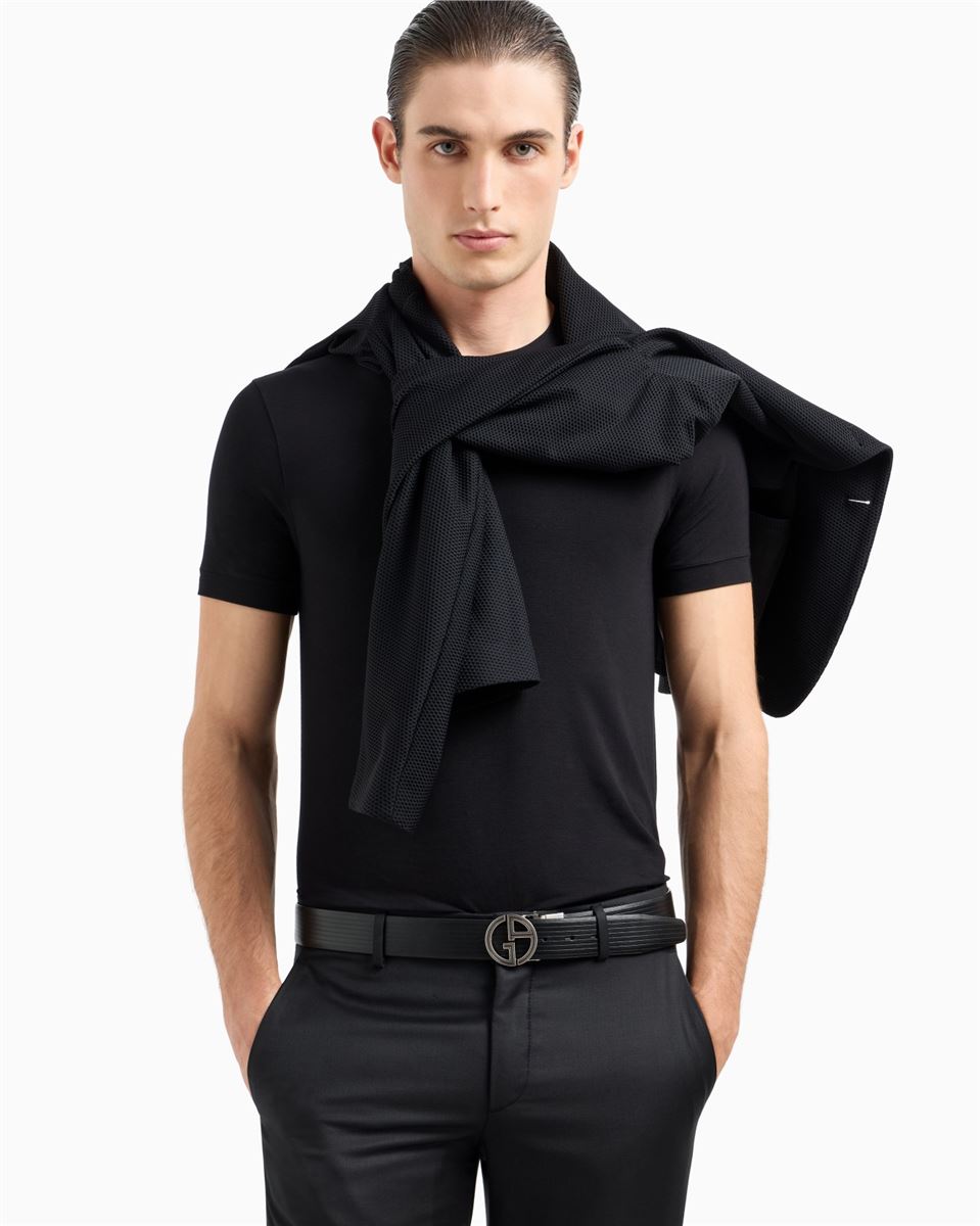 icon crew-neck t-shirt-GIORGIO ARMANI-Verso