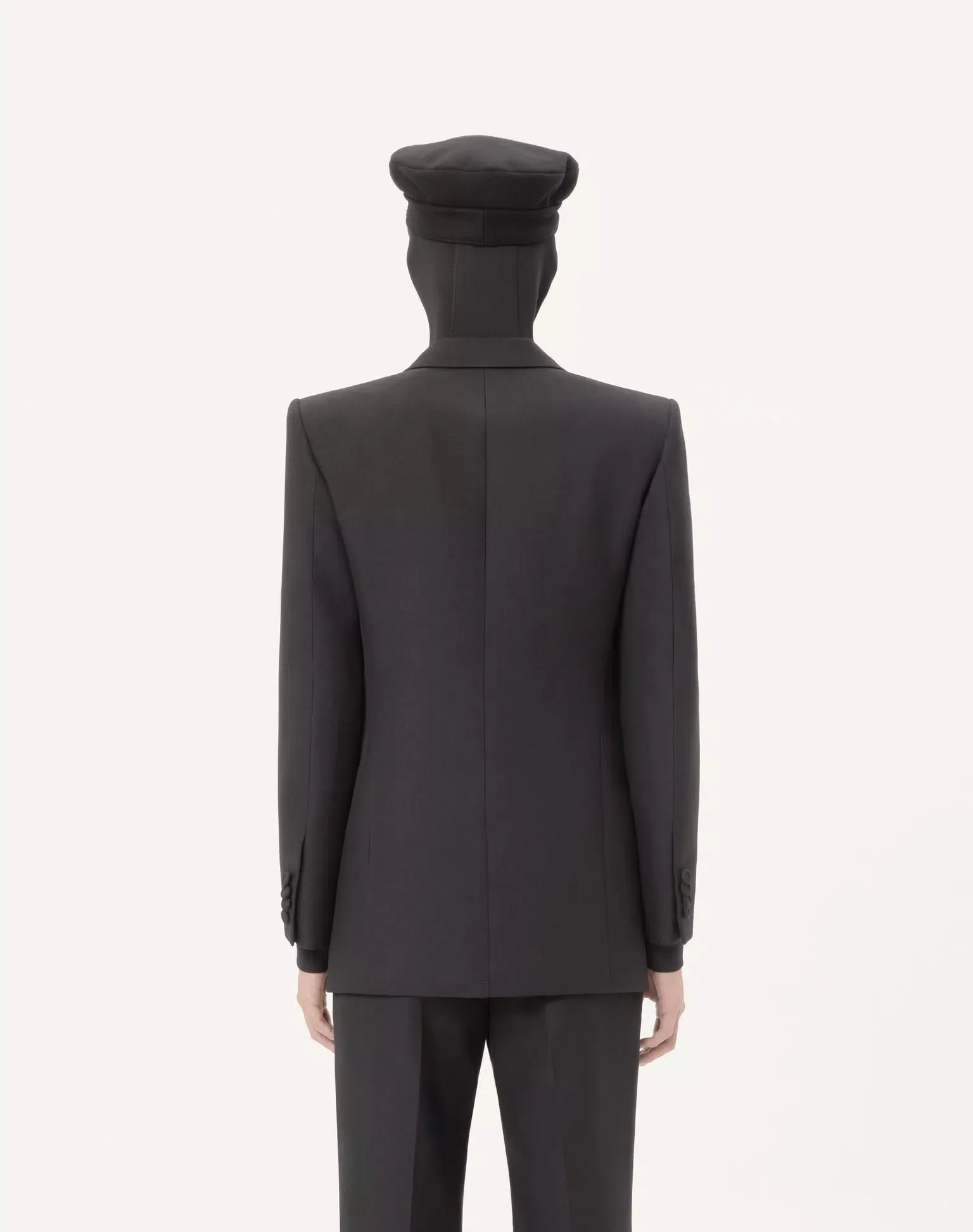 Valentino Double-Breasted Wool Gabardine Jacket-VALENTINO-Verso