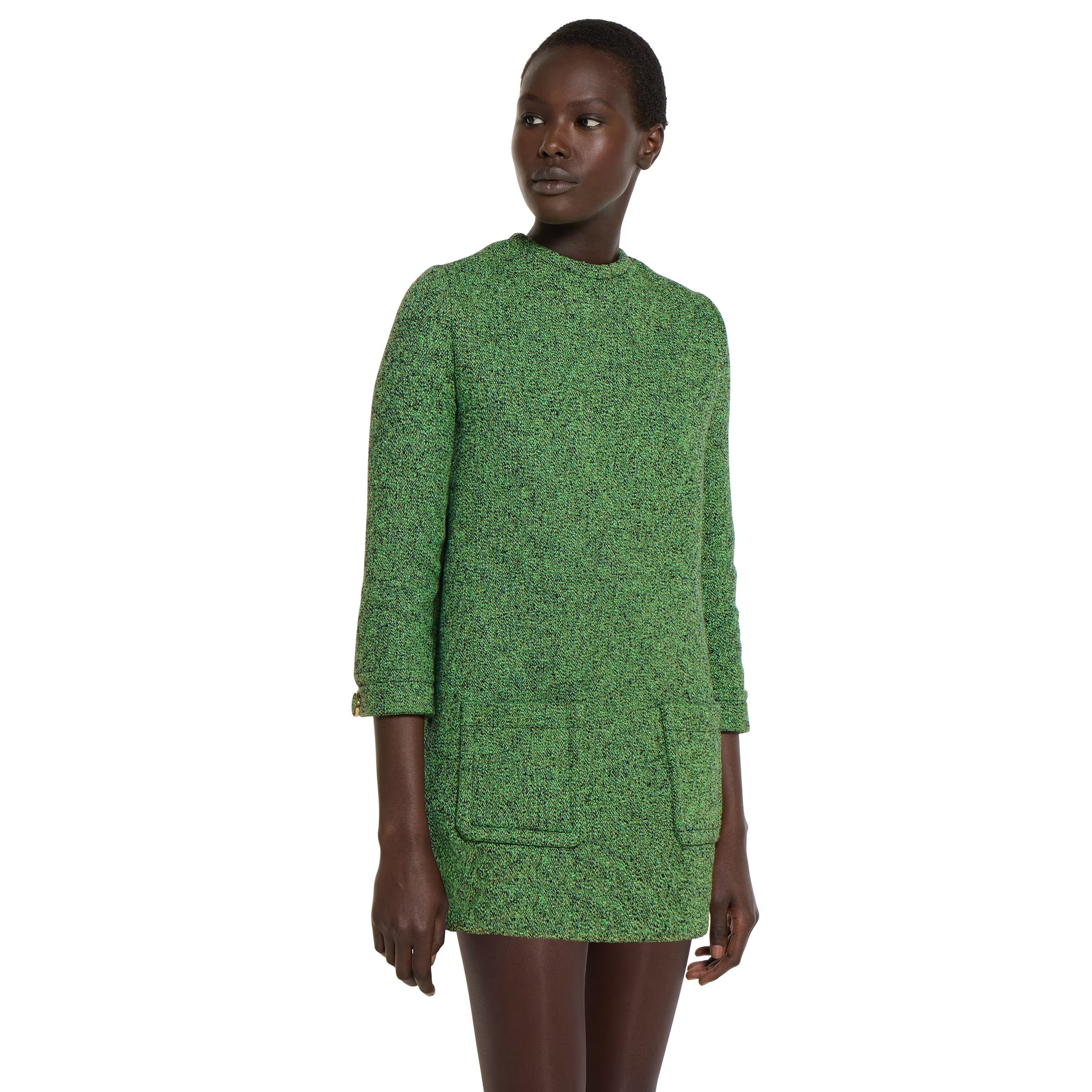 Cotton wool mouliné dress