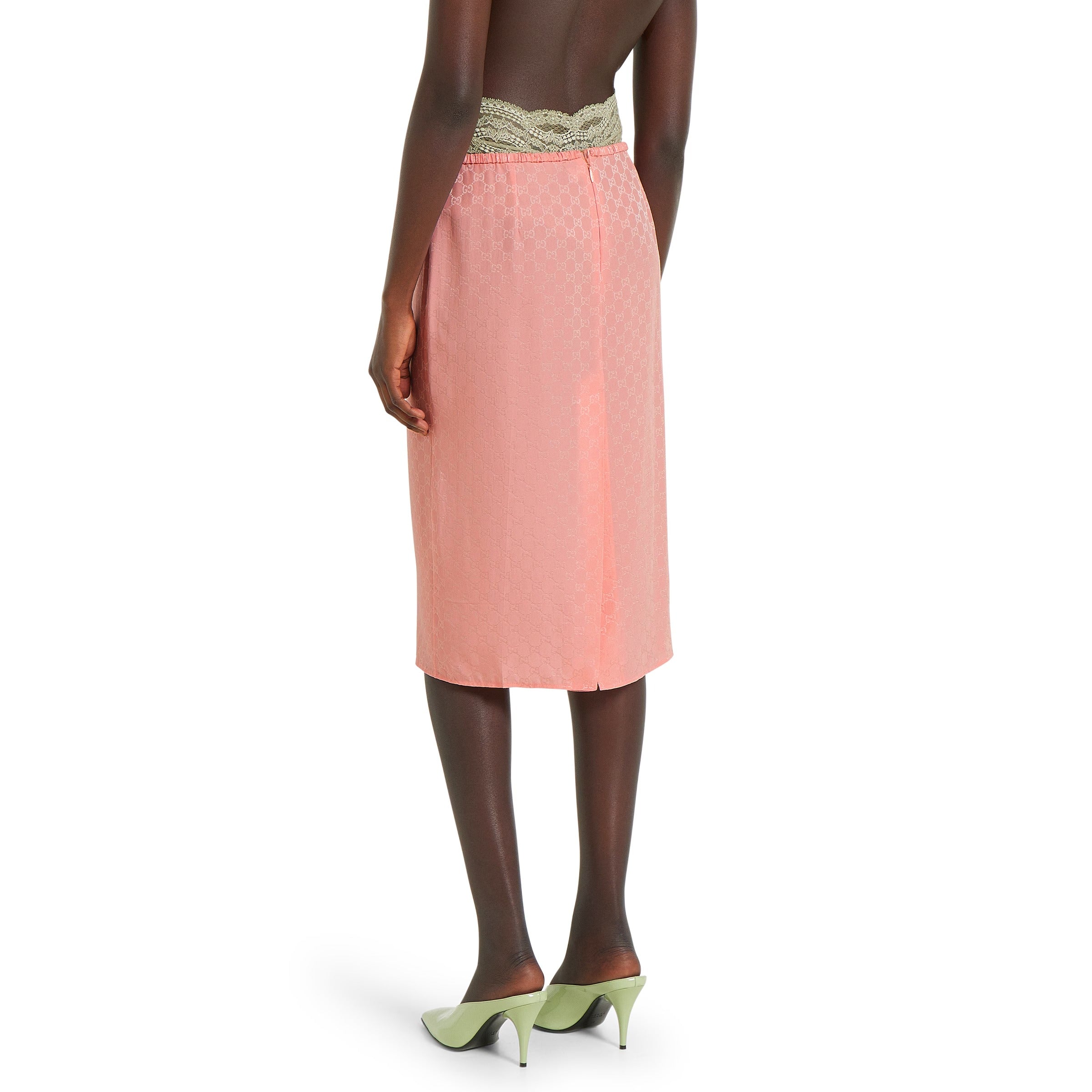 Gg silk jacquard skirt