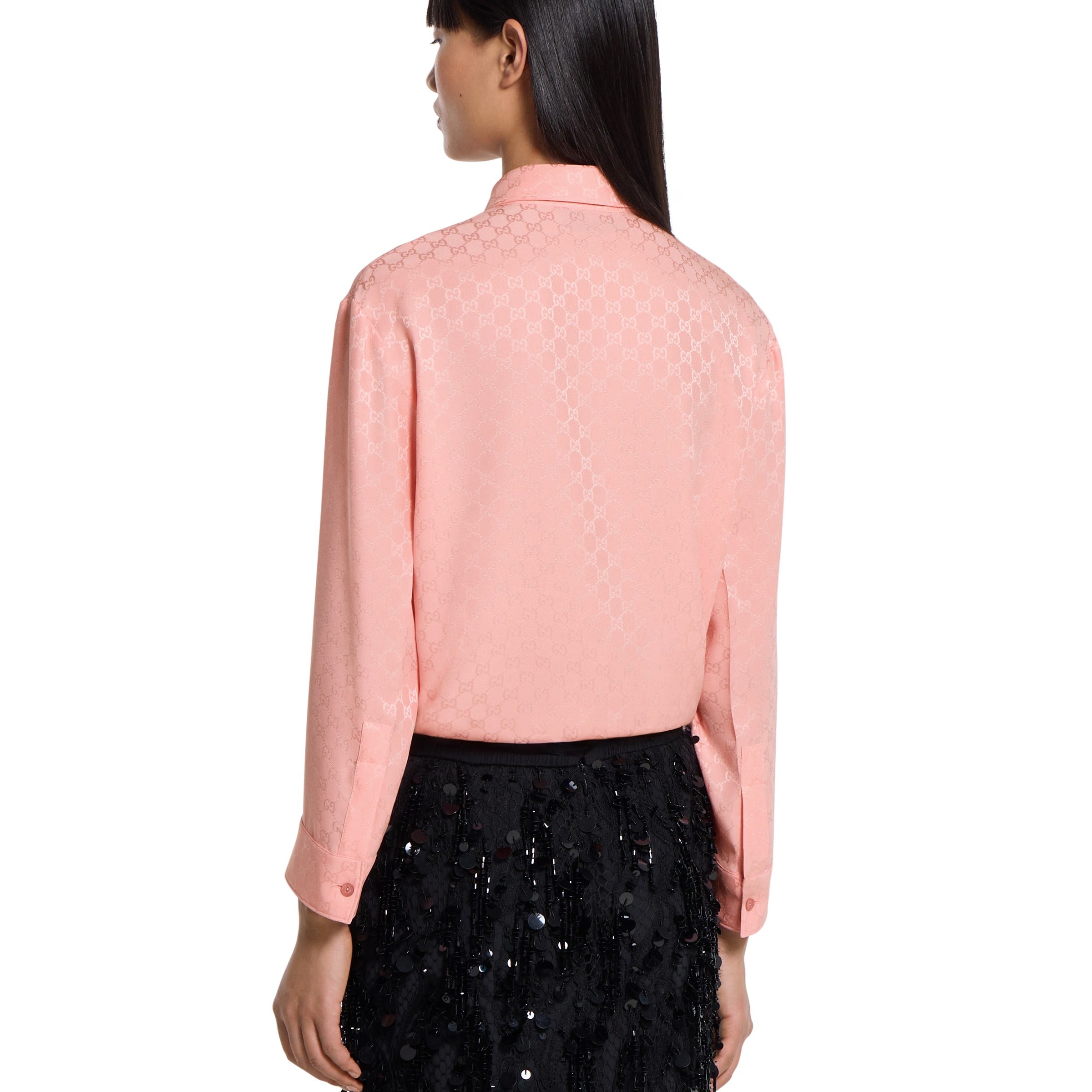 Gg silk jacquard shirt