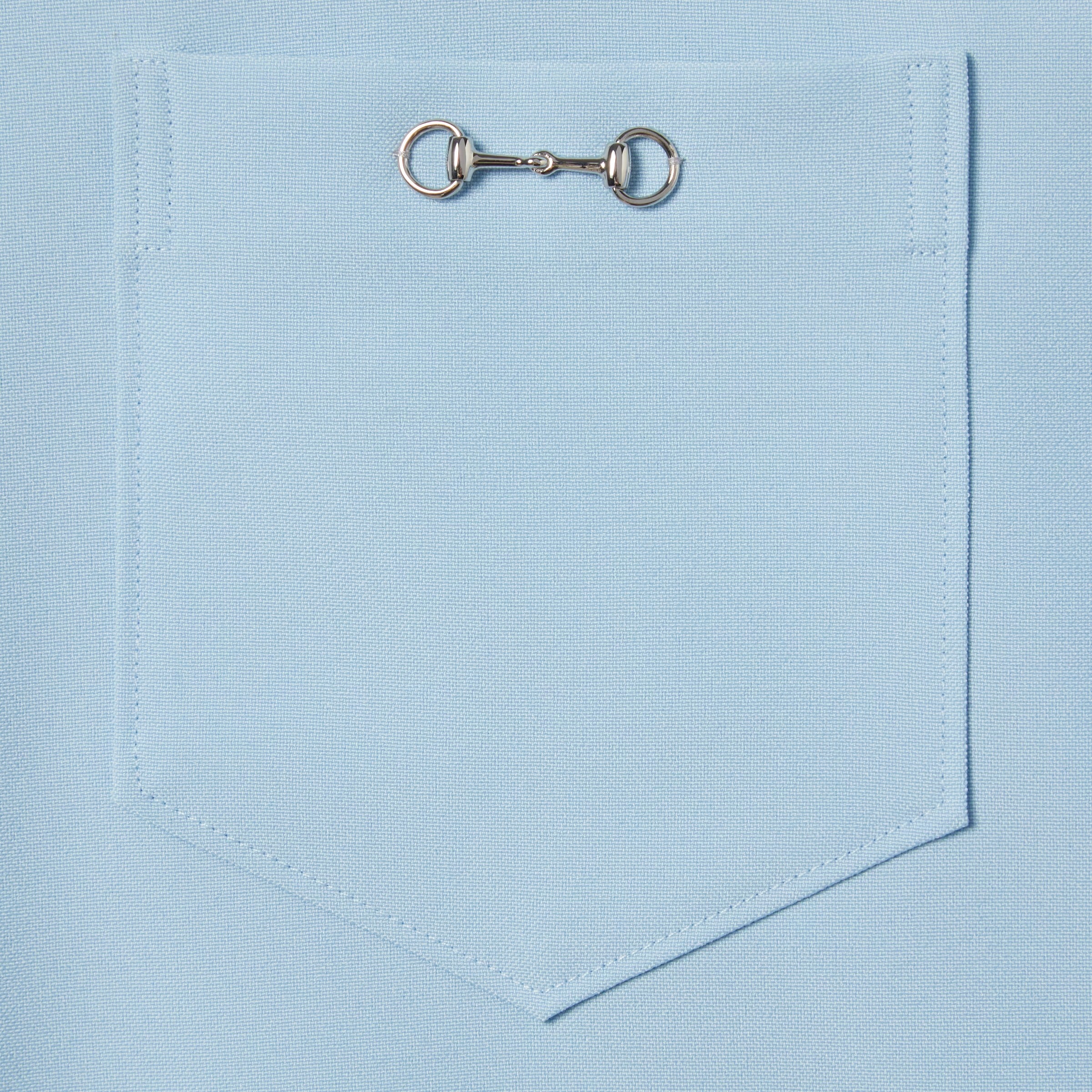 Polyester twill shirt with horsebit