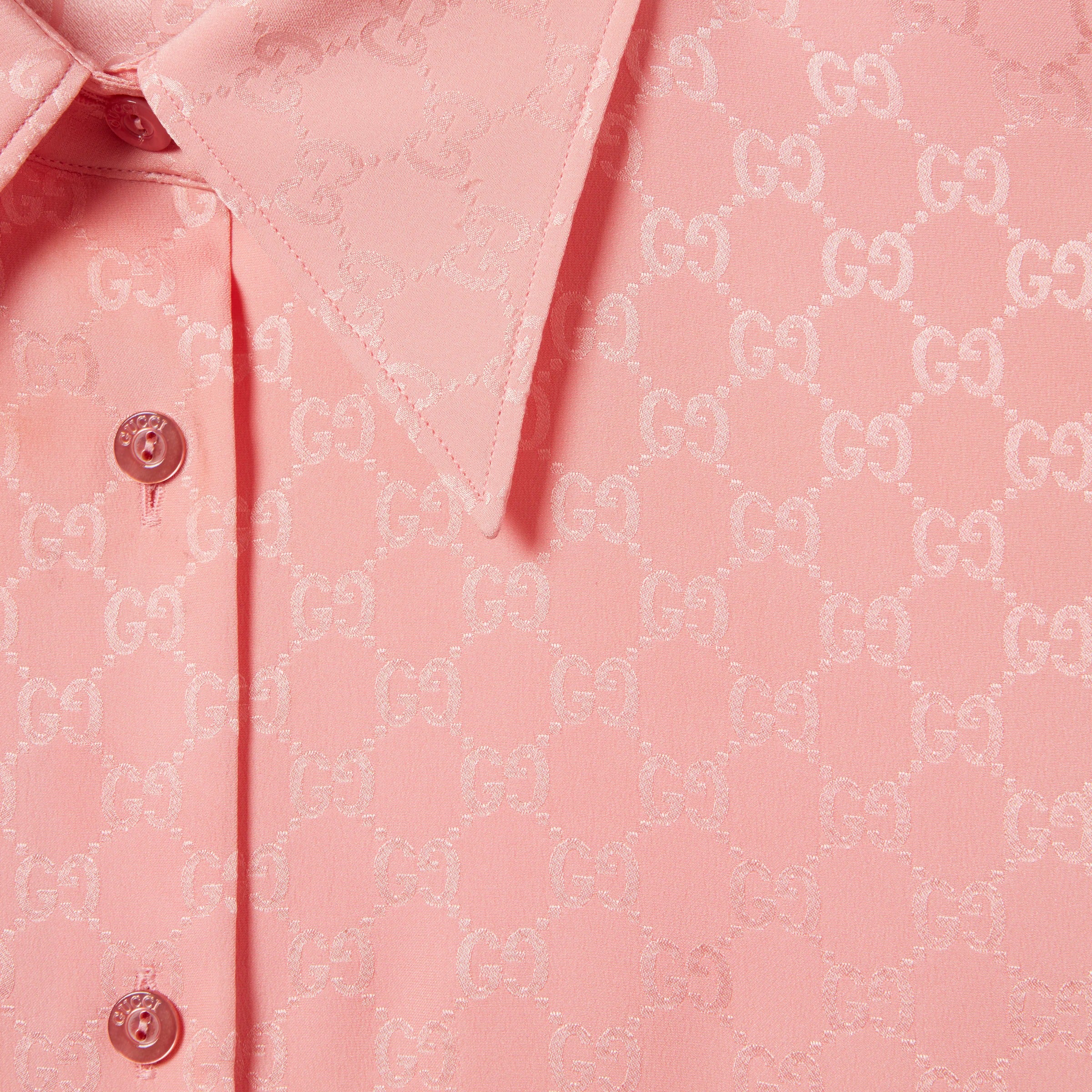 Gg silk jacquard shirt