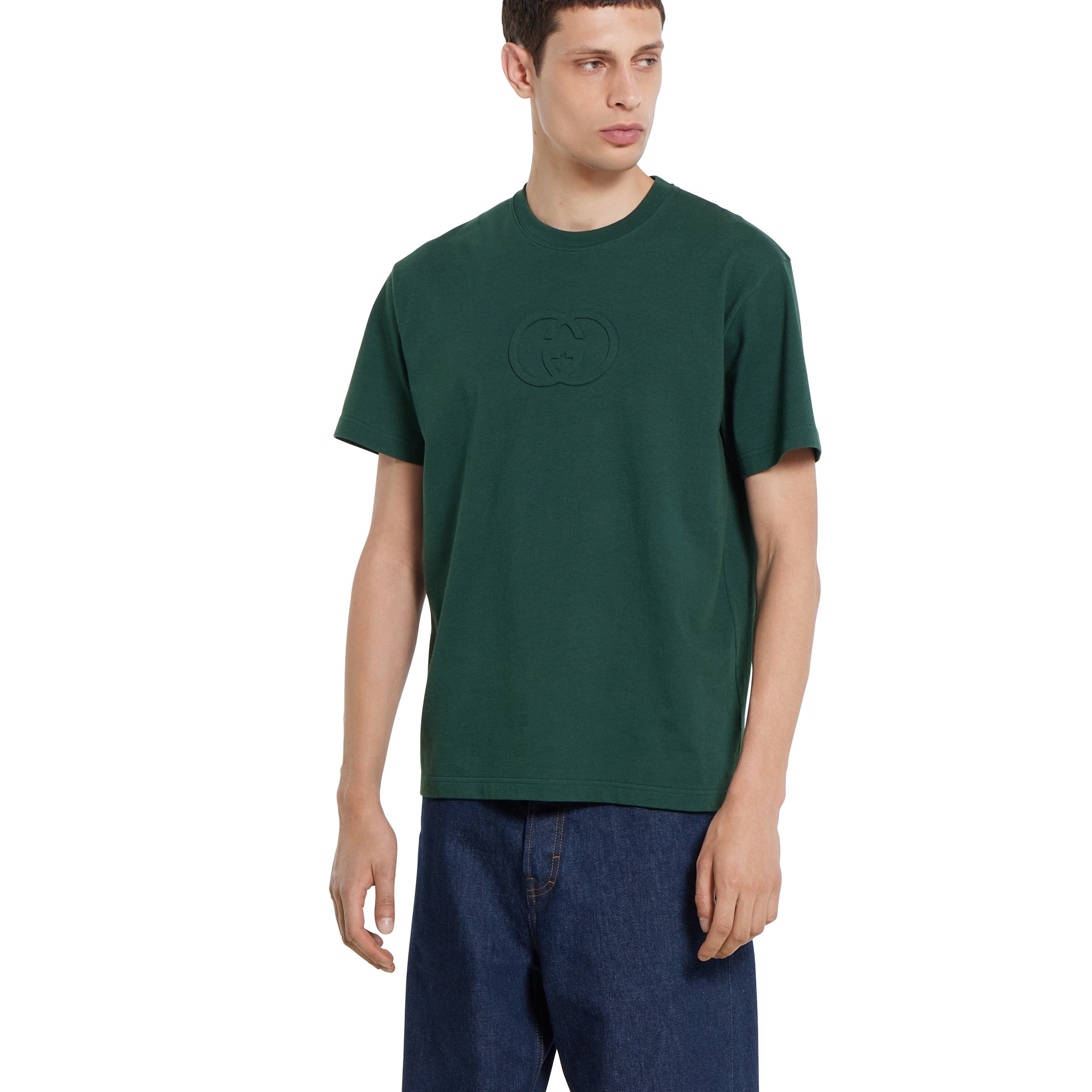 Cotton jersey t-shirt with embroidery
