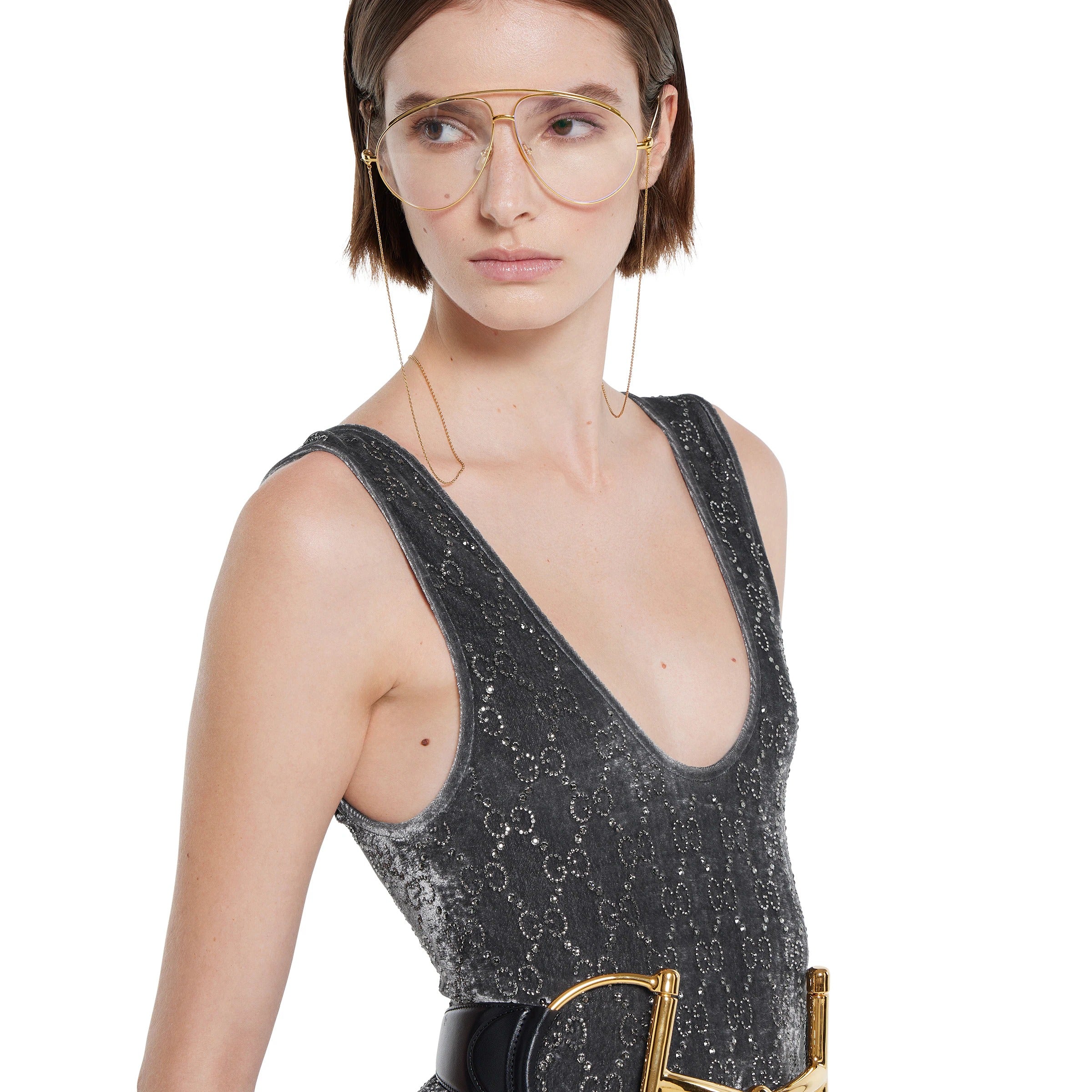 Gg crystal embroidered jumpsuit