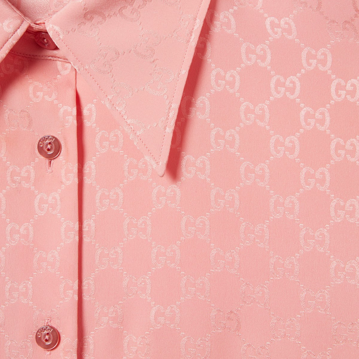 Gg silk jacquard shirt