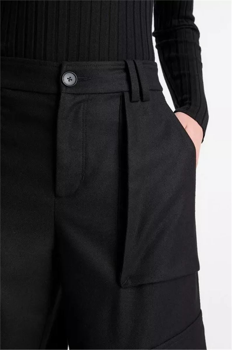 ITALIAN WOOL-BLEND FLANNEL CARGO PANT-VINCE-Verso