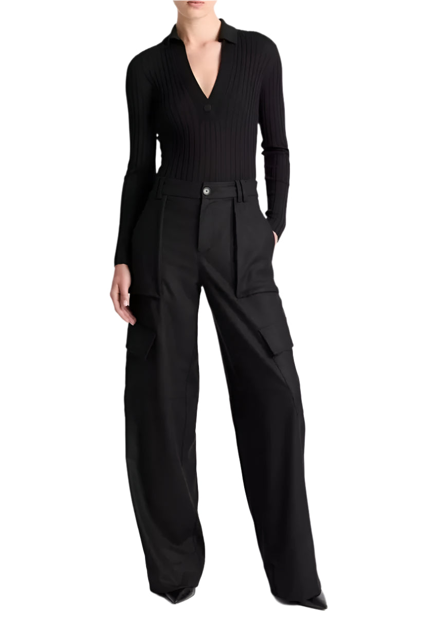 ITALIAN WOOL-BLEND FLANNEL CARGO PANT-VINCE-Verso