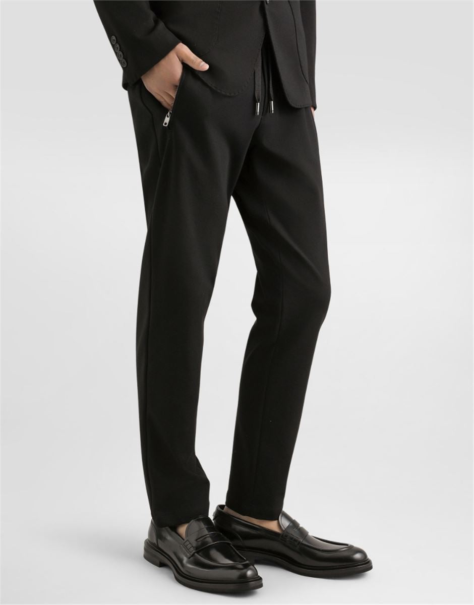 JERSEY JOGGING PANTS WITH DG PATCH - DOLCE & GABBANA - Verso