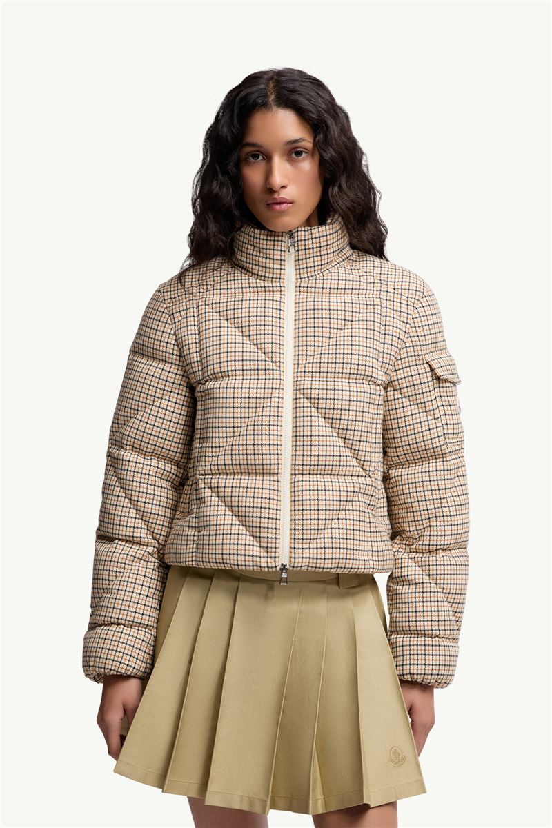 KEROS DIAMOND-QUILTED WOOL BLEND SHORT DOWN JACKET-MONCLER-Verso