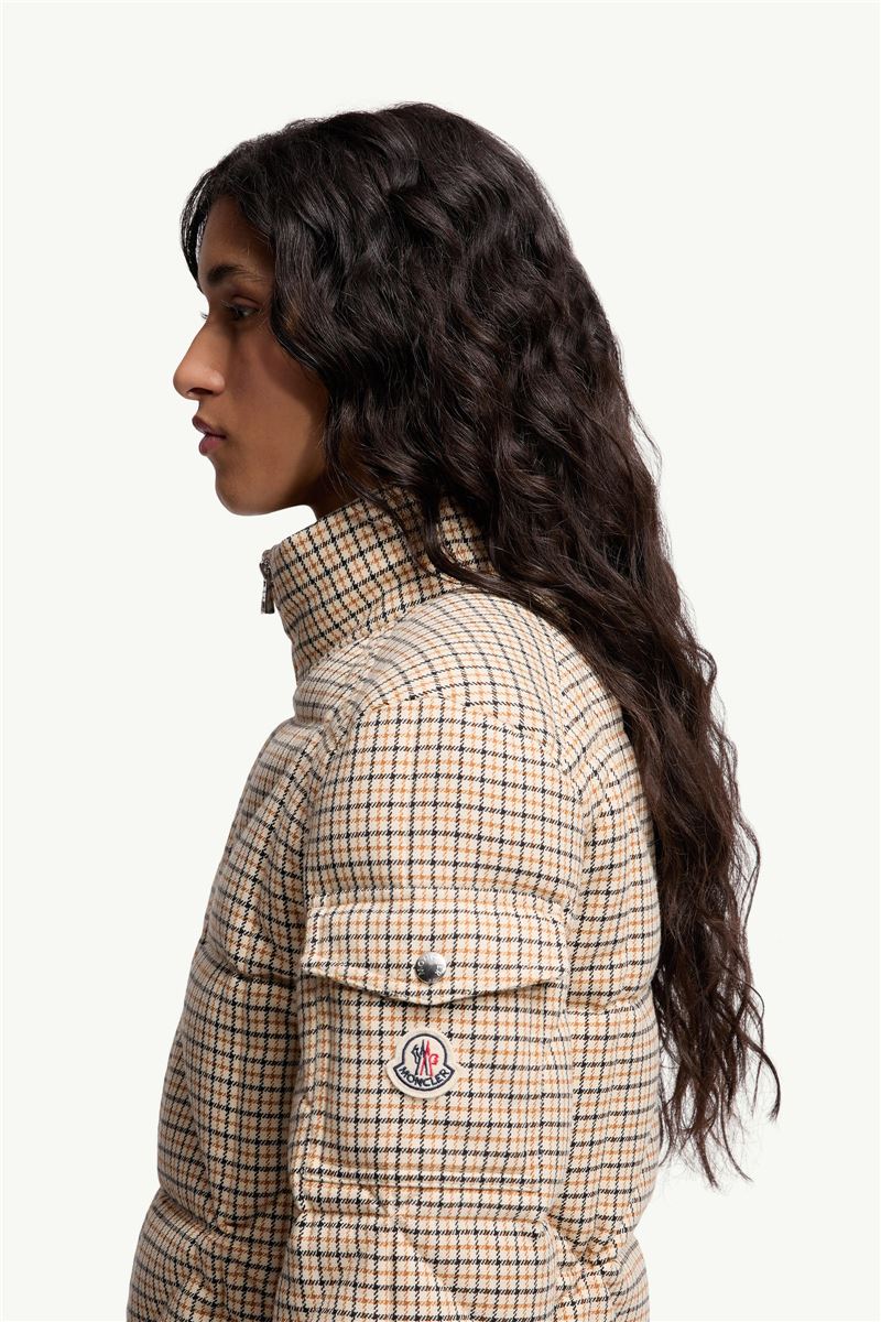 KEROS DIAMOND-QUILTED WOOL BLEND SHORT DOWN JACKET-MONCLER-Verso