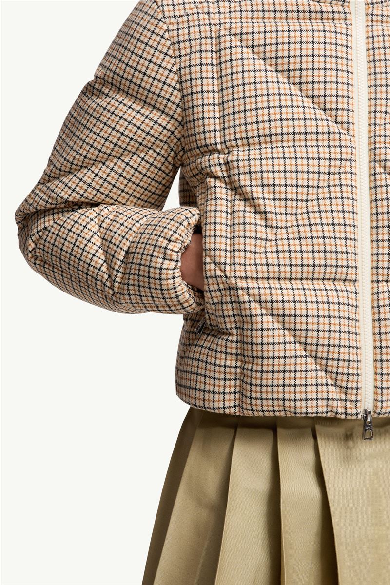 KEROS DIAMOND-QUILTED WOOL BLEND SHORT DOWN JACKET-MONCLER-Verso