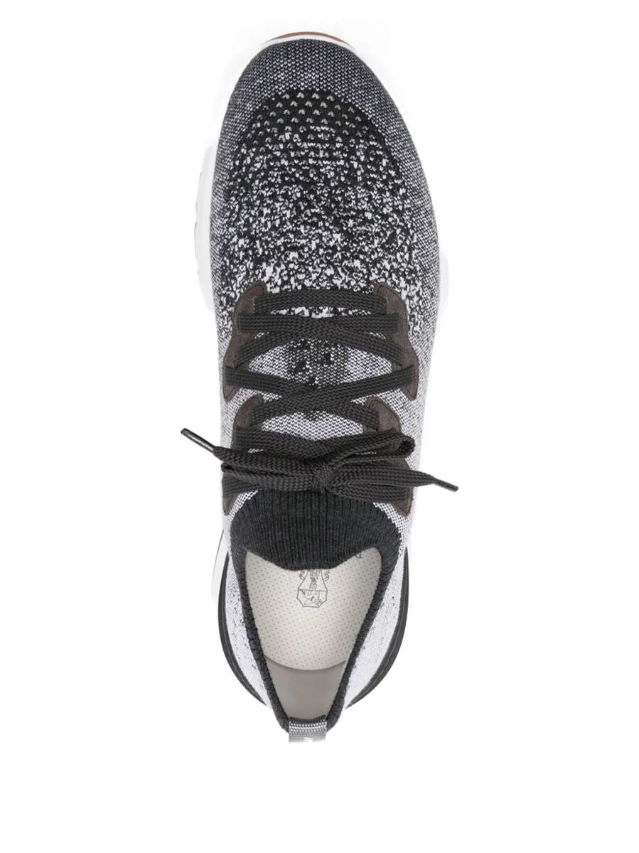 Knitted sneakers-BRUNELLO CUCINELLI-Verso